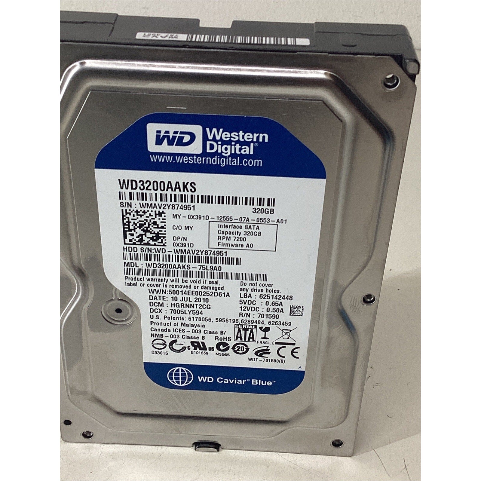 Western Digital Caviar Blue WD3200AAKS 320 GB SATA II 3.5" Hard Drive