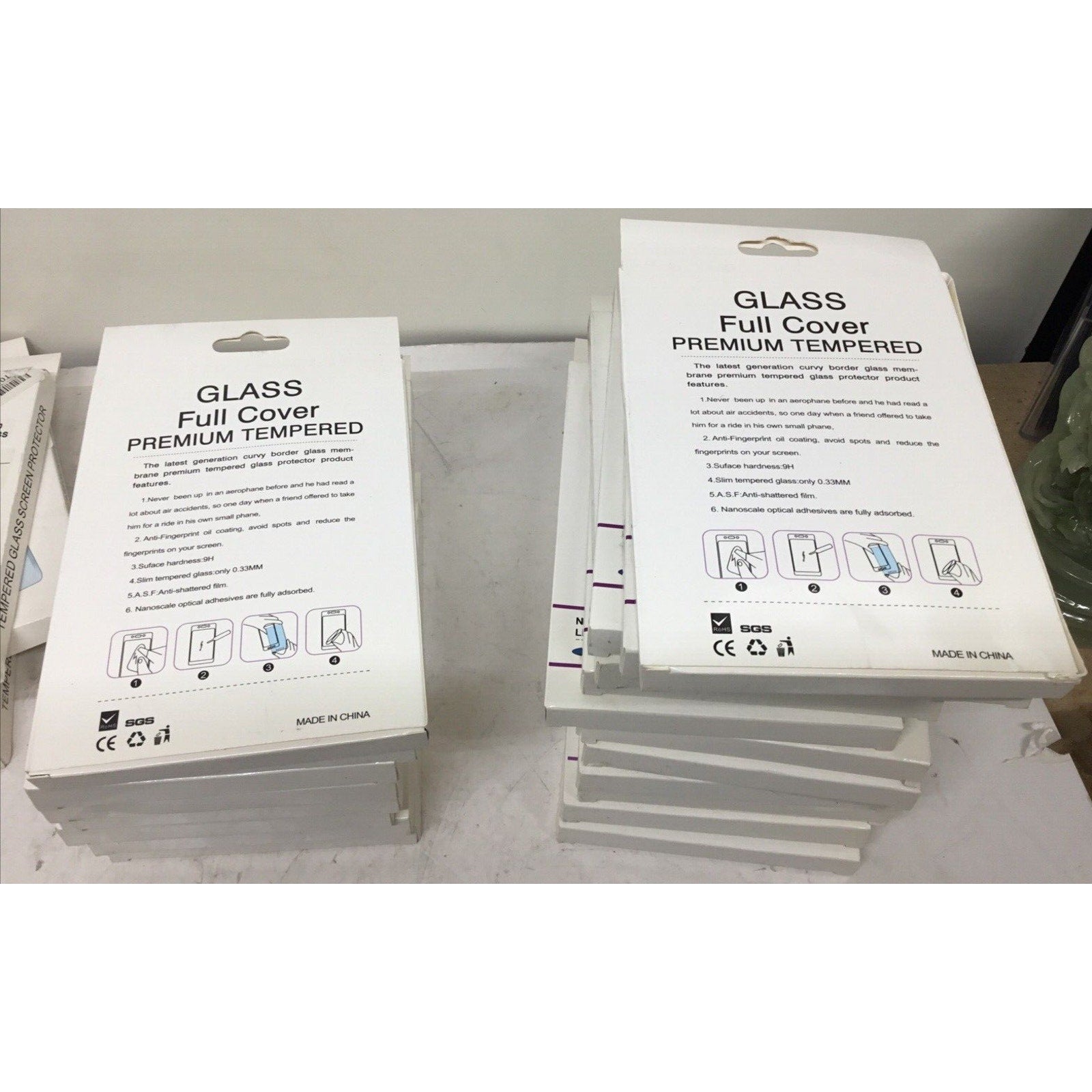 Lot of 20 Samsung Note 8/Note 9 UV Tempered Glass Screen Protector Kit Read Desc