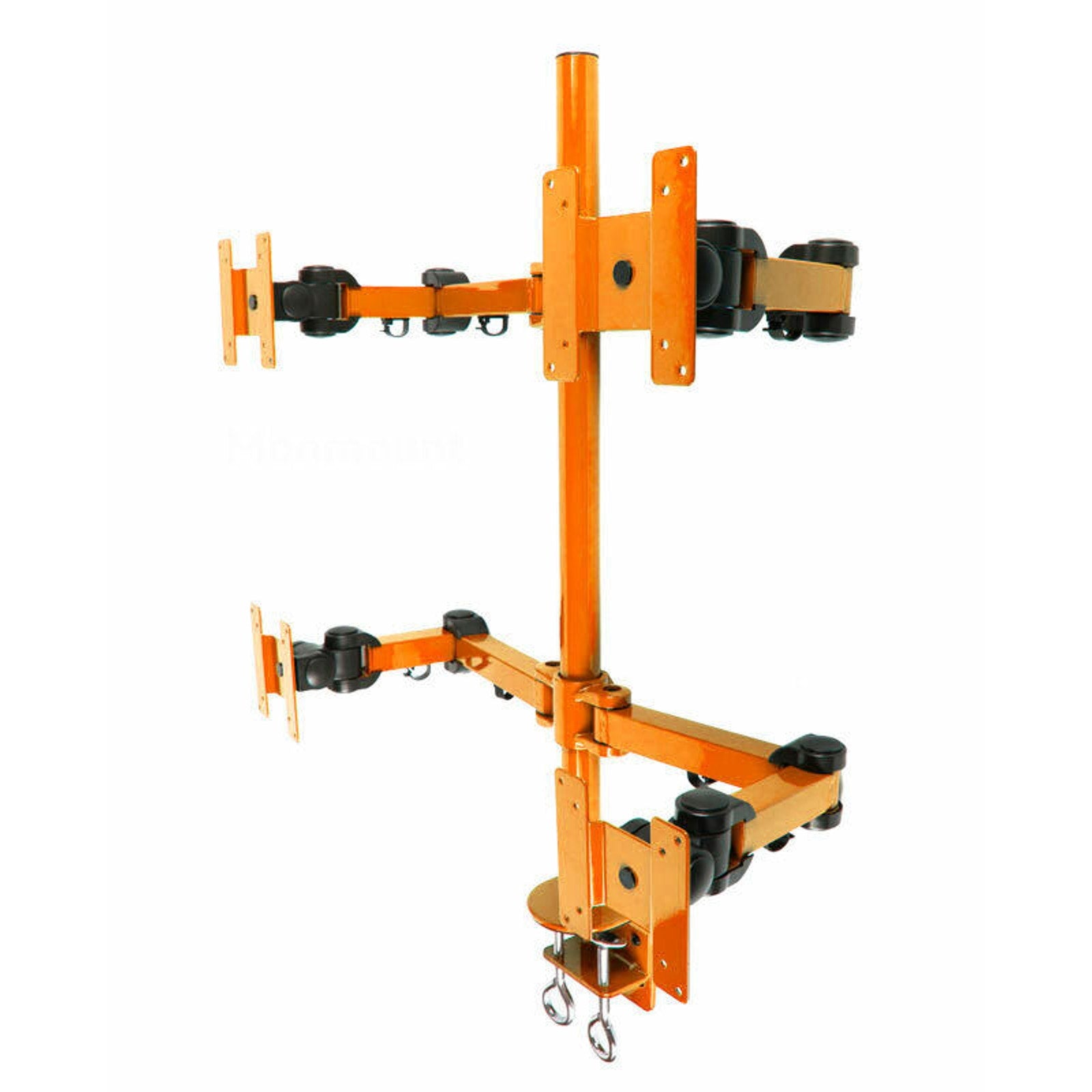 MonMount Quad LCD Monitor Stand Desk Clamp Holds Up to 4x 27-Inch LCD Monitors