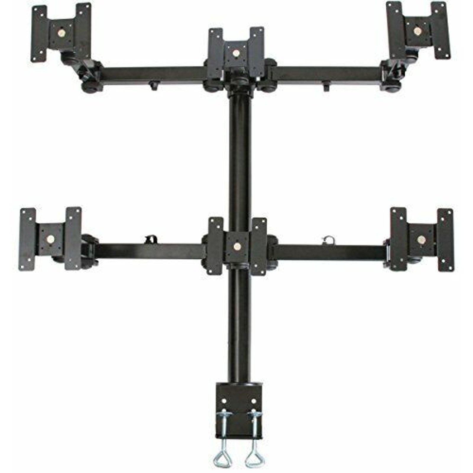 MonMount Hex/Six LCD Monitor Stand Desk Mount with Up, Down, Left and Right