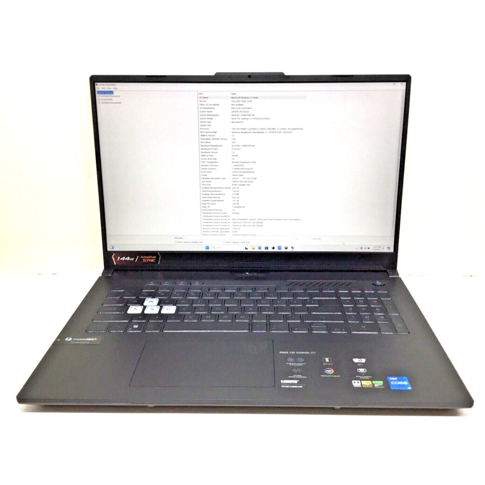 ASUS TUF Gaming FX707ZC-ES52 F17 17.3" FHD i5 8GB 1TB RTX 3050 2024