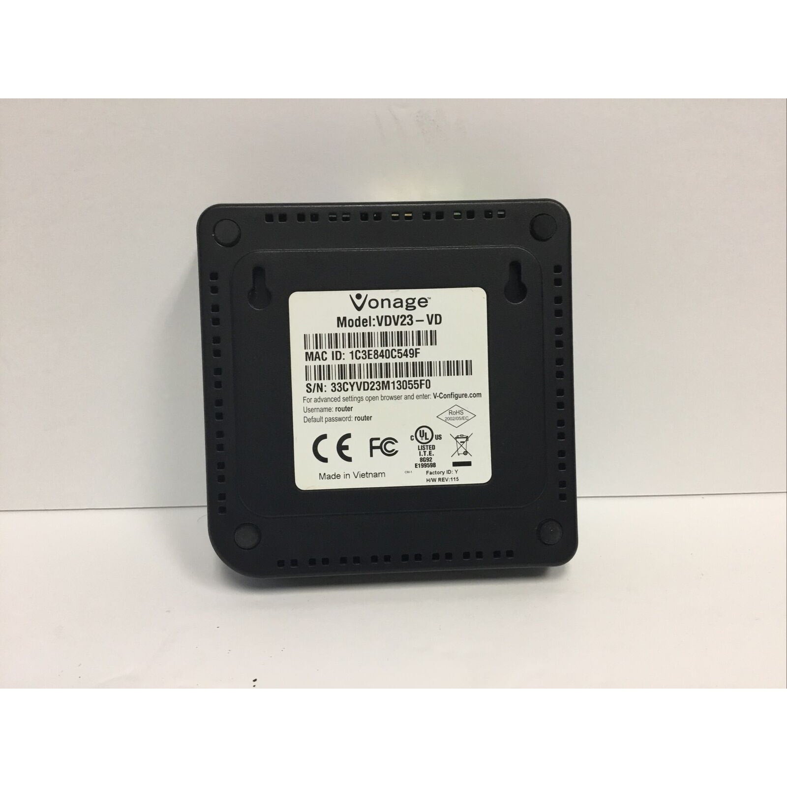 VONAGE VDV23-VD Digital Phone Service Adapter