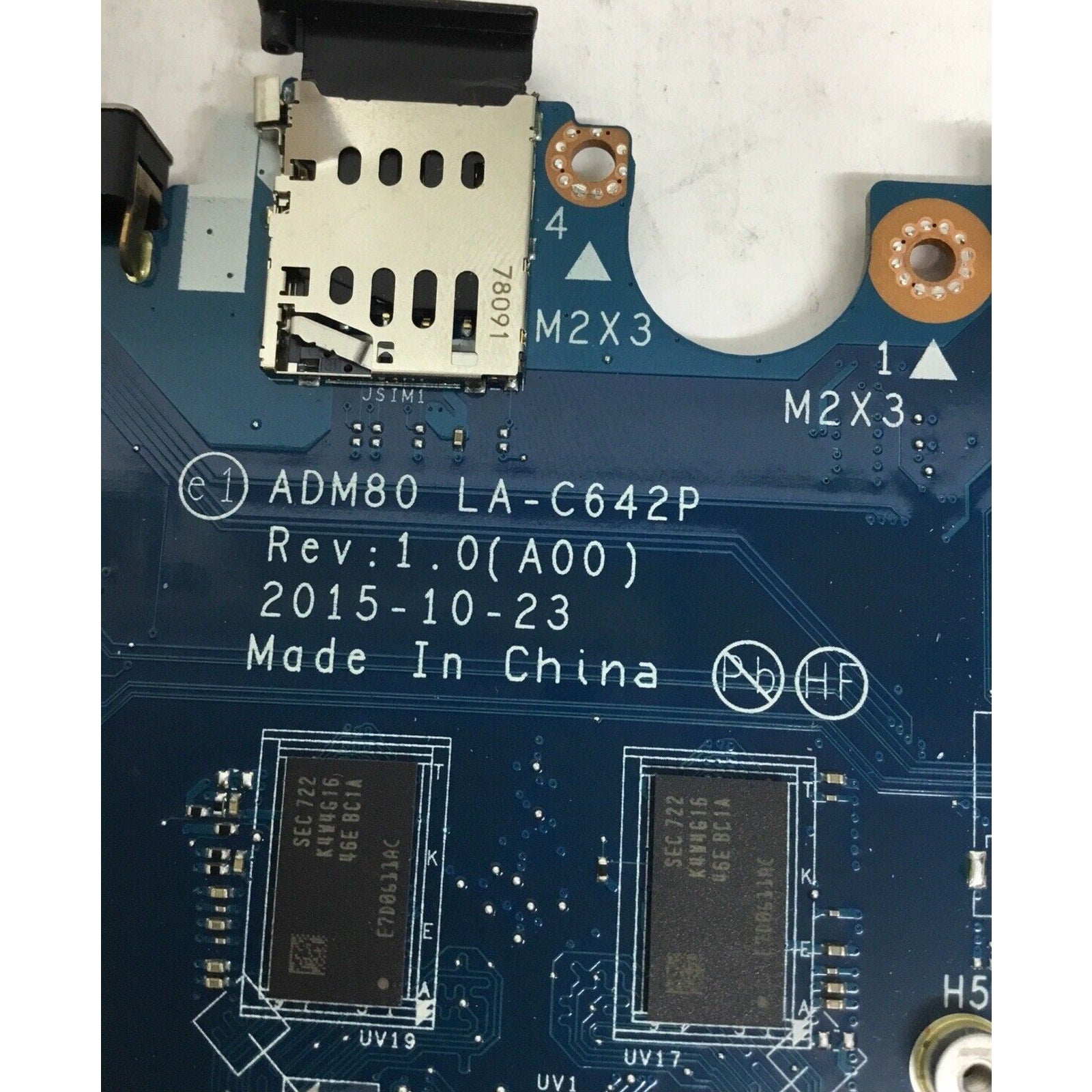 For Parts Dell Latitude E5570 Motherboard i7-6600U 2.6GHz LA-C642P READ