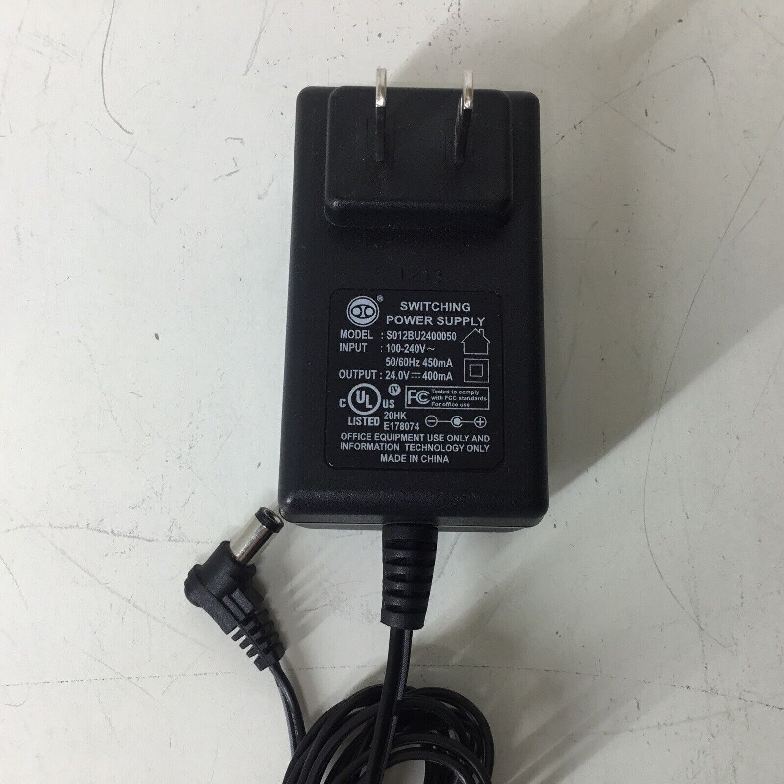 Allworx Power Supply 24V 400mA S012BU2400050 Power Adapter