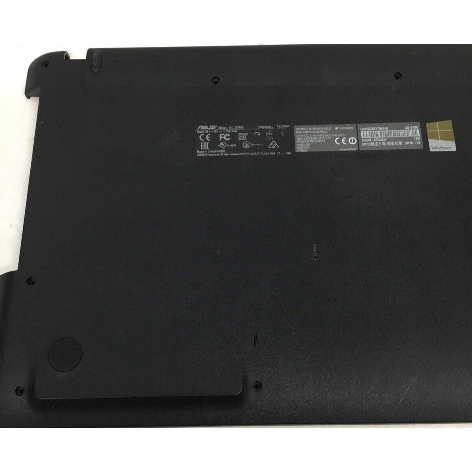 13NB0B31AP0111 GENUINE ASUS BASE COVER W/ SPEAKER X540S X540SA-SCL0205N