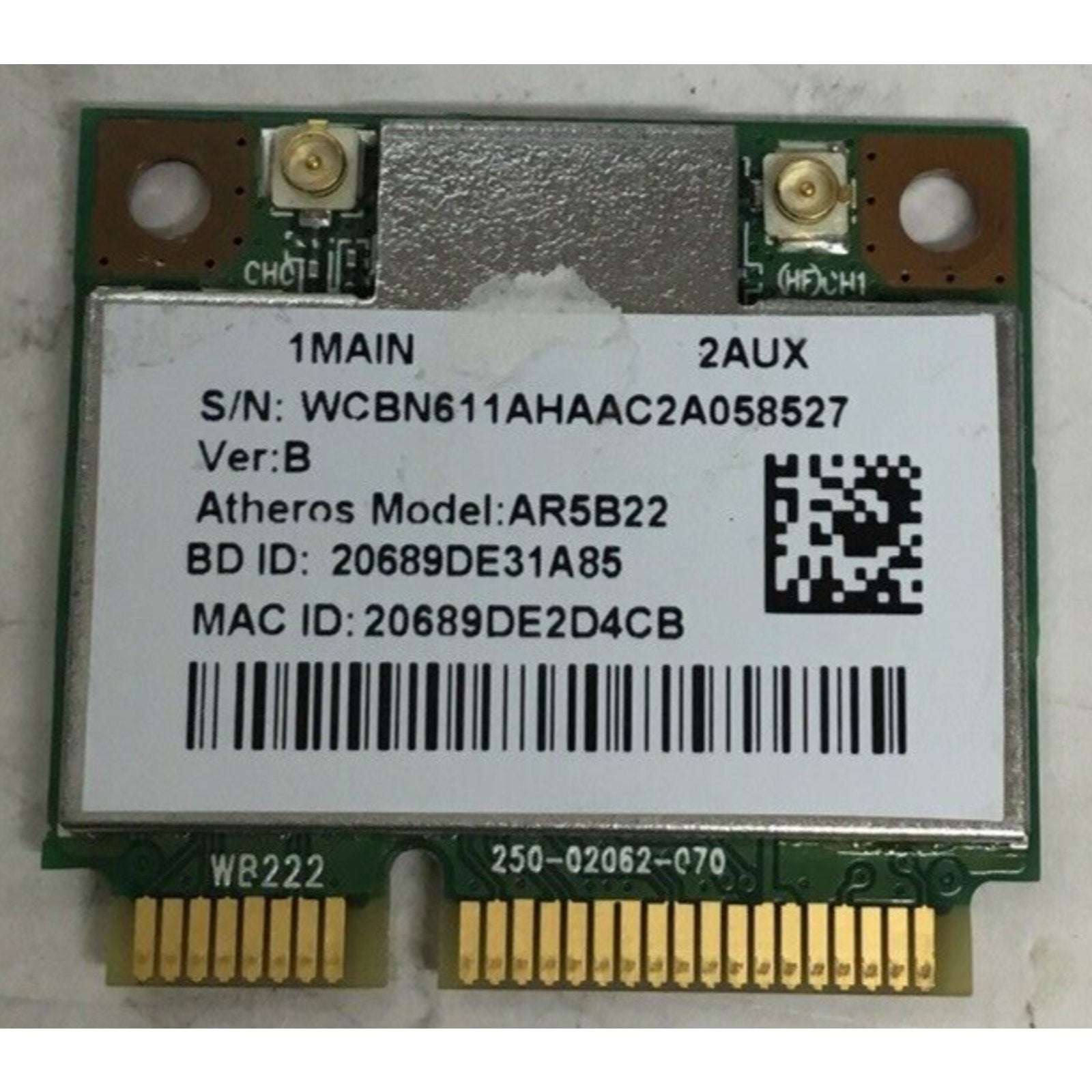 Atheros AR5B22 Mini PCI Model DHXA-222 WIFI internal card 480HXA08.OGA