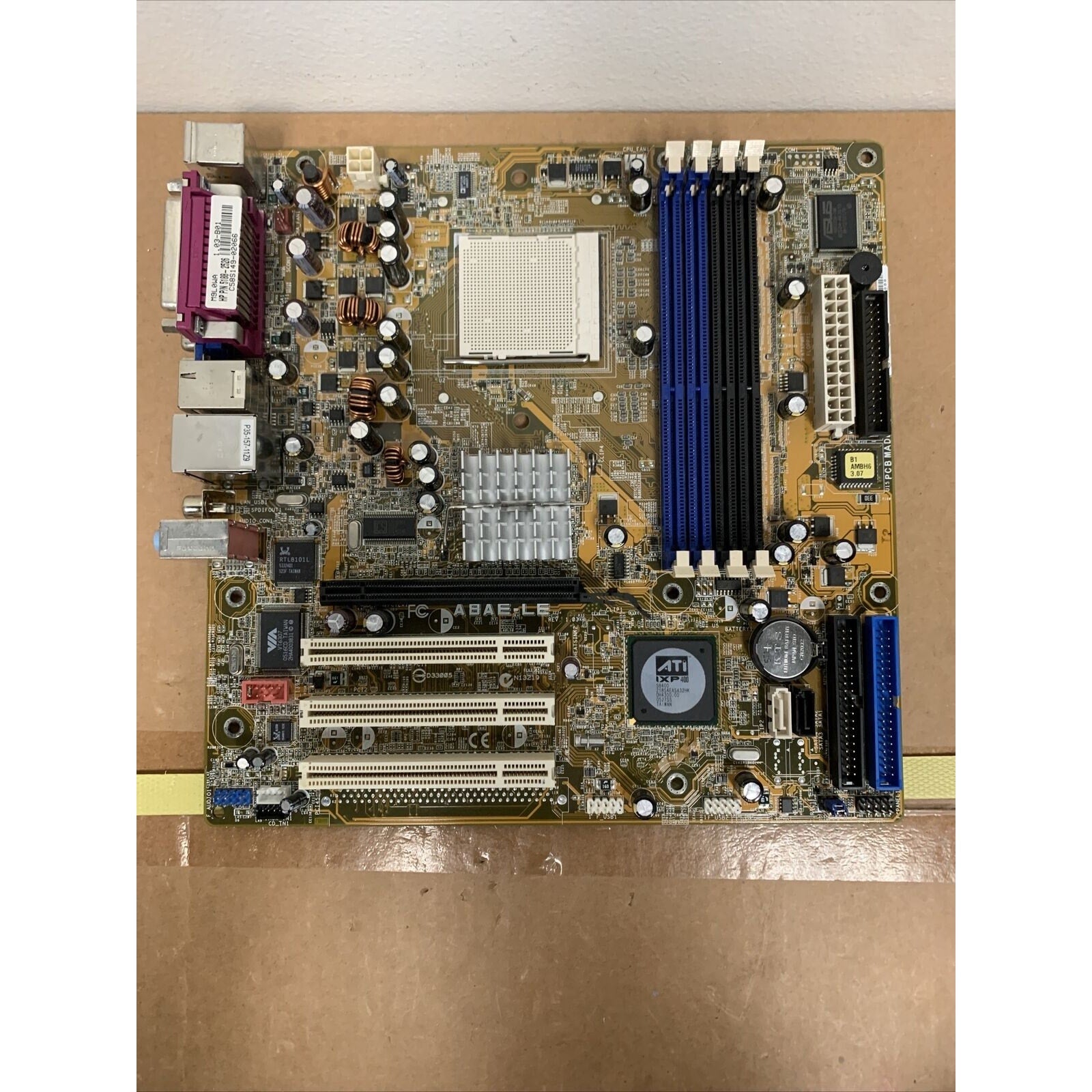 HP Motherboard ASUS A8AE-LE 5188-2526 AMD Athlon 64 - Damaged In Shipping - READ