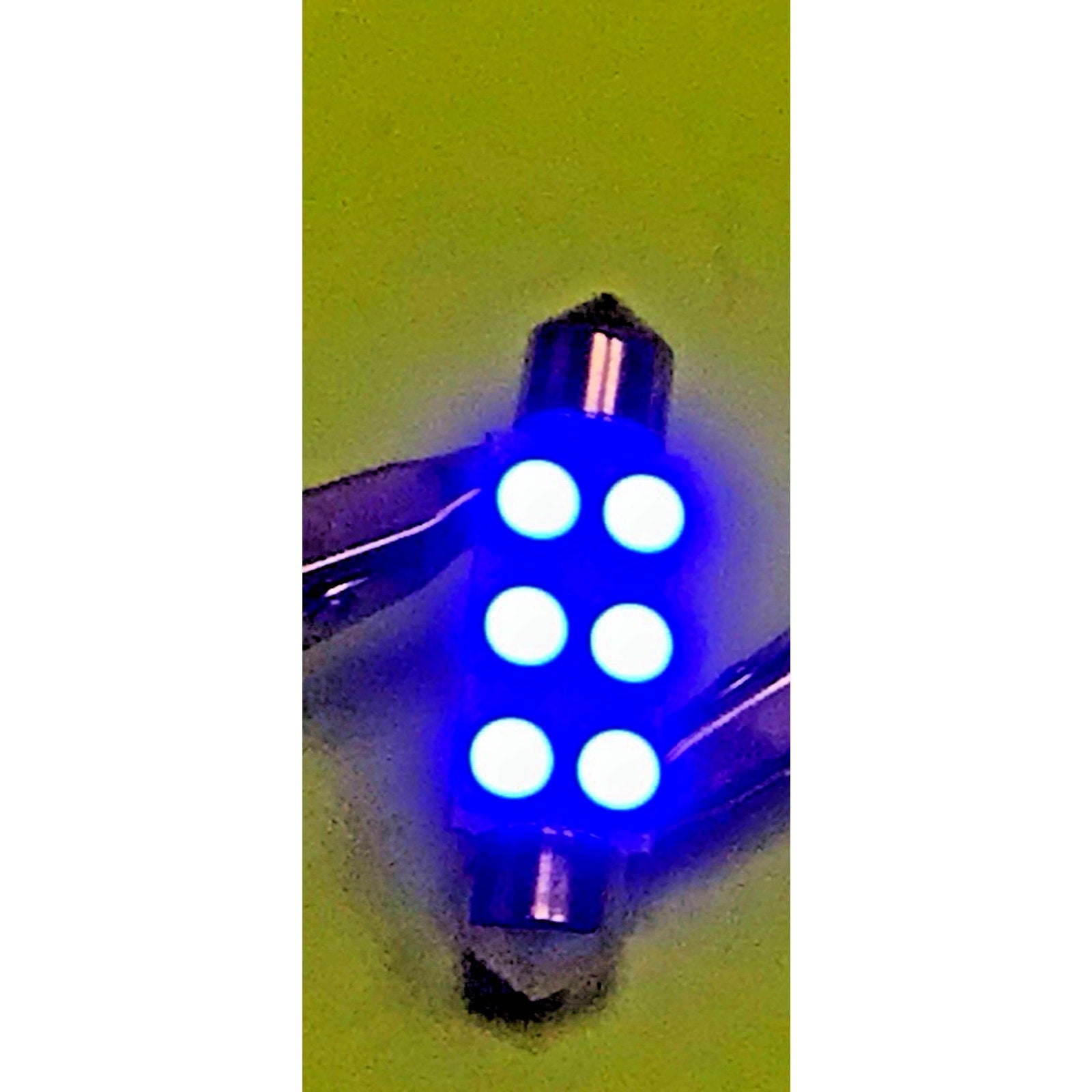 20Pack 42mm 6 LED Blue 5050SMD Festoon Dome Light Bulbs