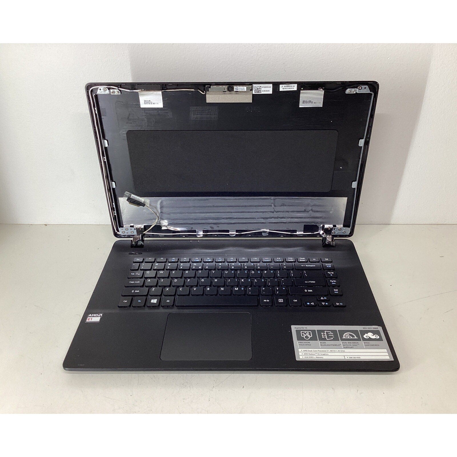 Acer Aspire ES 15 ES1-521-266Z AMD E1-6010 4GB 500GB HDD No Screen - For Parts
