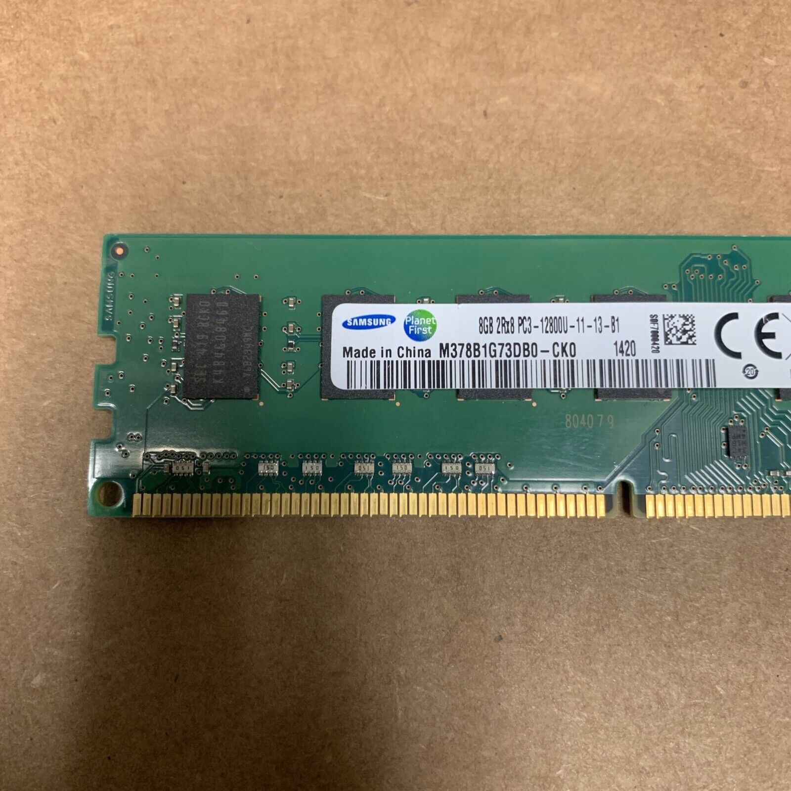 Samsung 8GB DDR3 1600 Desktop DIMM PC3-12800U M378B1G73DB0-CK0 Memory
