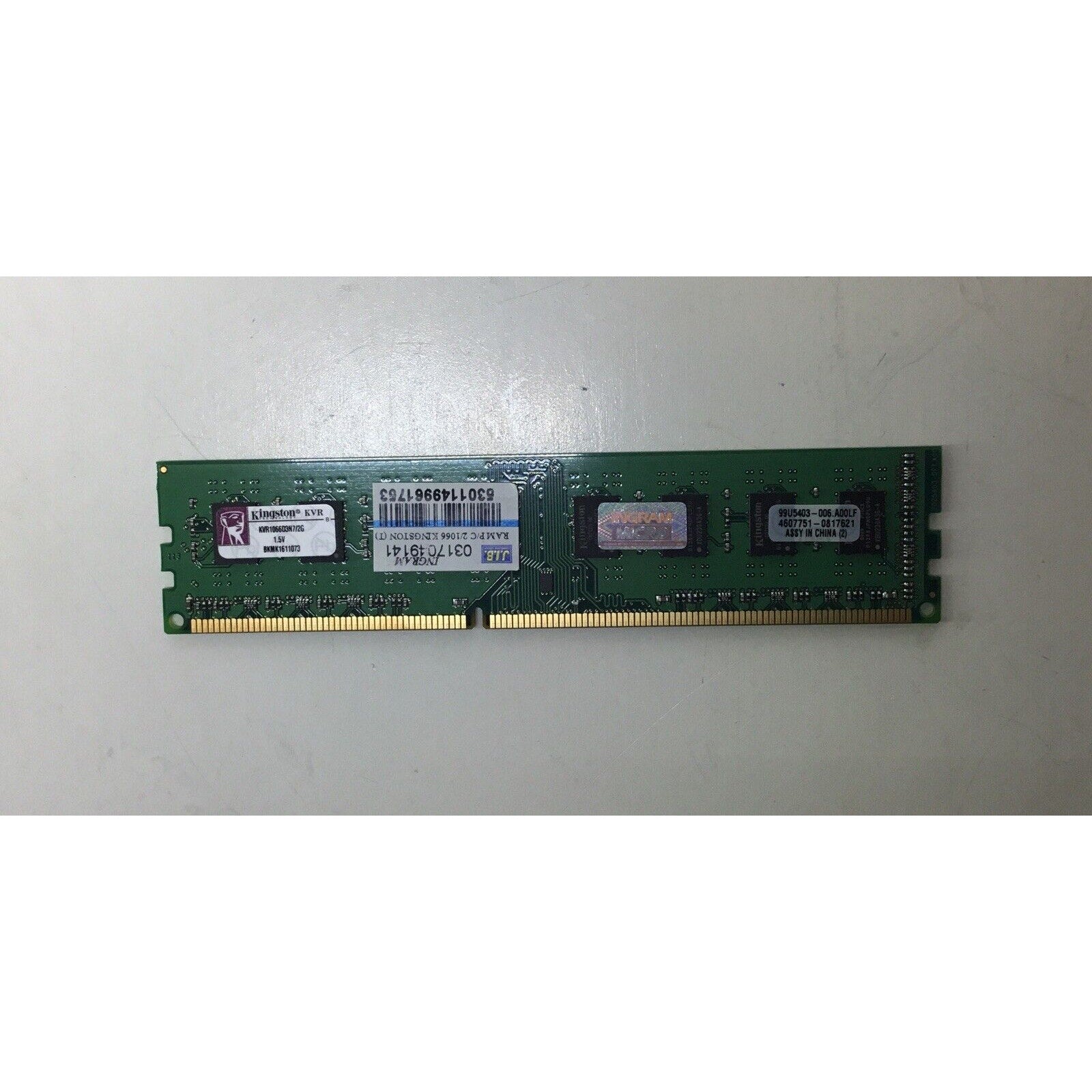 Kingston Ram DDR3-1066 KVR1066D3N7/2G PC3-8500U 2GB 2Rx8