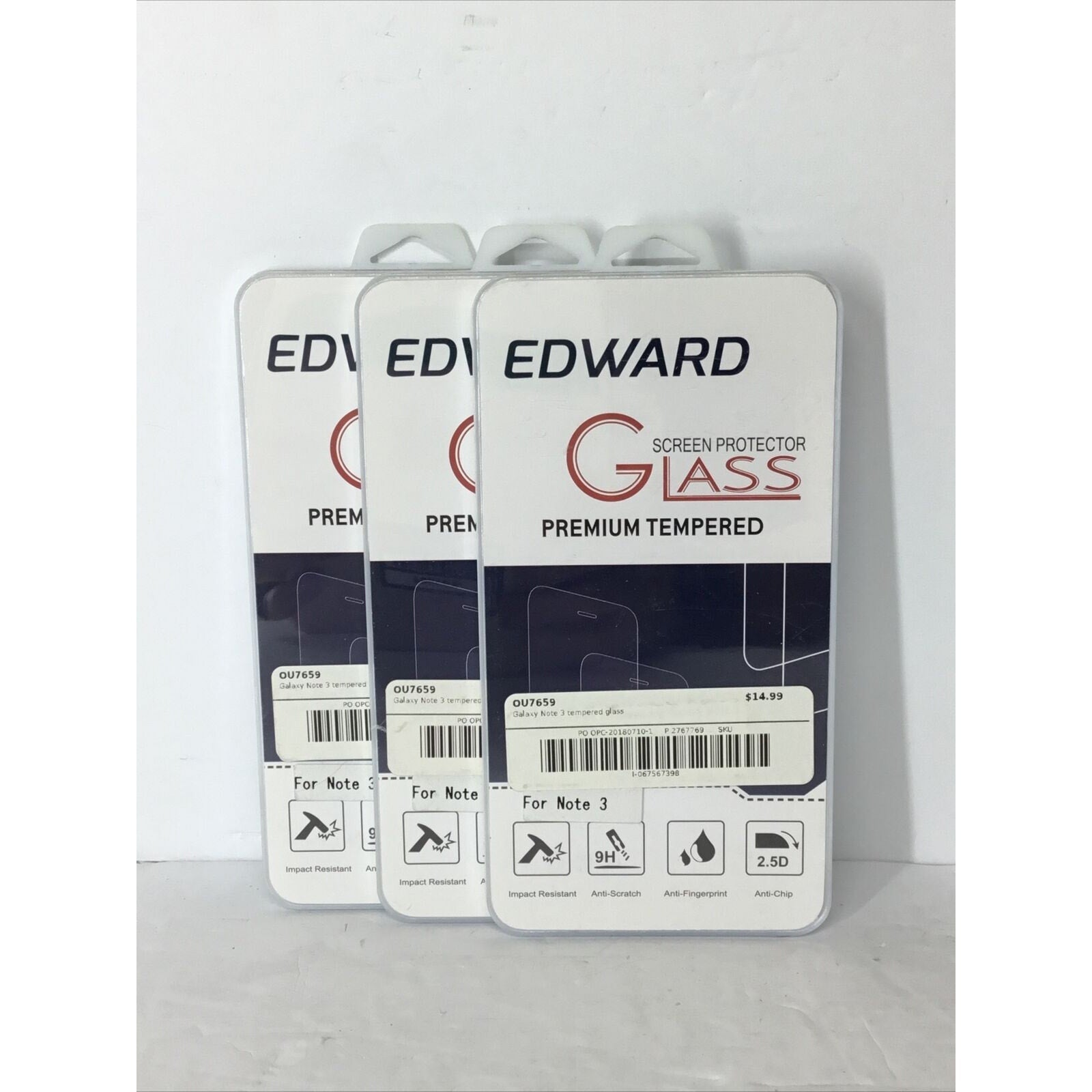 3 Pack - Premium Tempered Glass Screen Protector For Samsung Galaxy Note 3