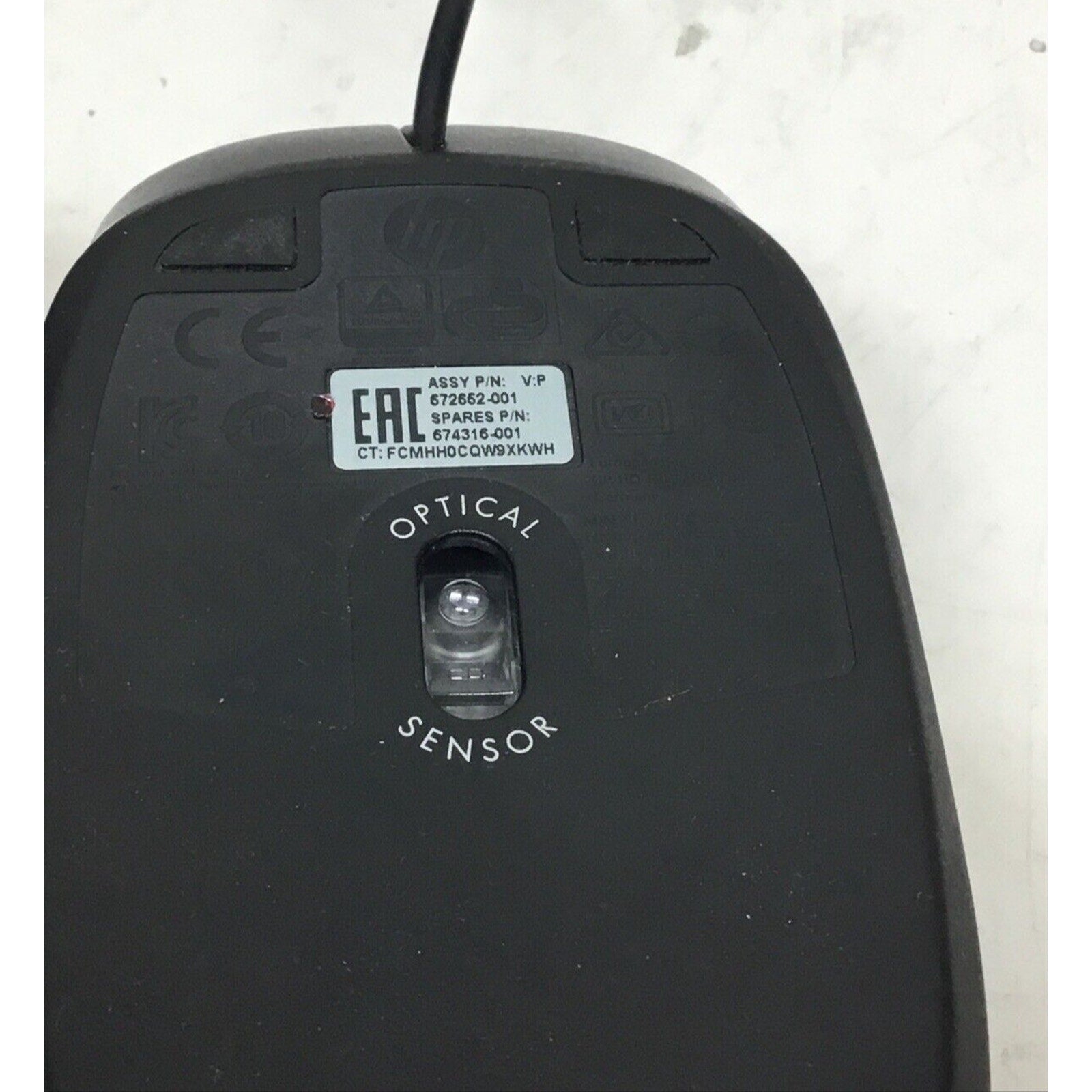 Genuine HP 672652-001 (MOFYUO) 2 Button Wired USB Optical Mouse