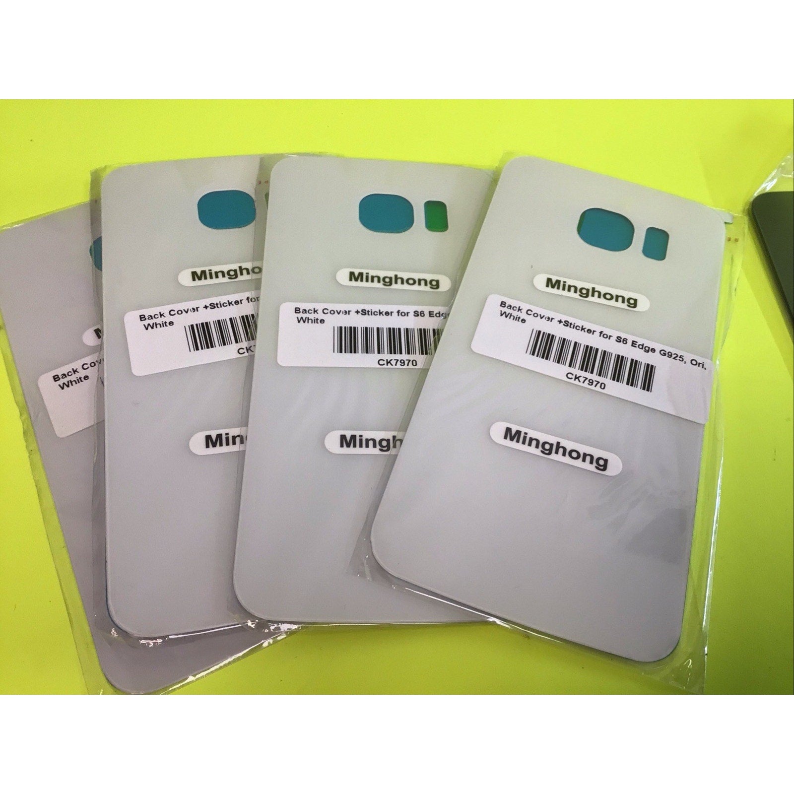 7 Pack Samsung Galaxy S6 Edge G925 Back Glass Cover Door Rear Panel w/Adhesive