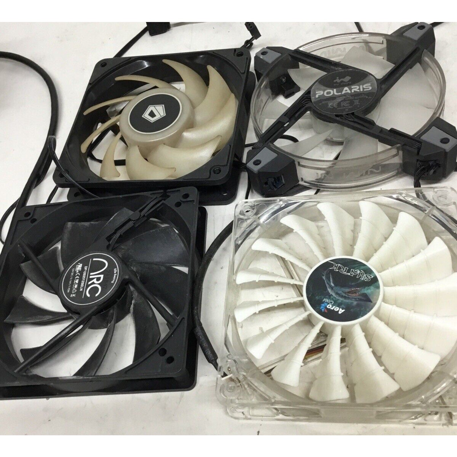 Lot of 4 Used 120mm Case Fans (Multibrand)