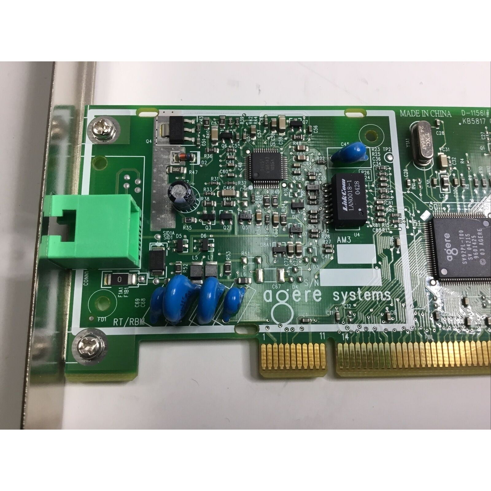 Agere Systems KB5817 D-1156#/A1A Modem Card 5187-5216
