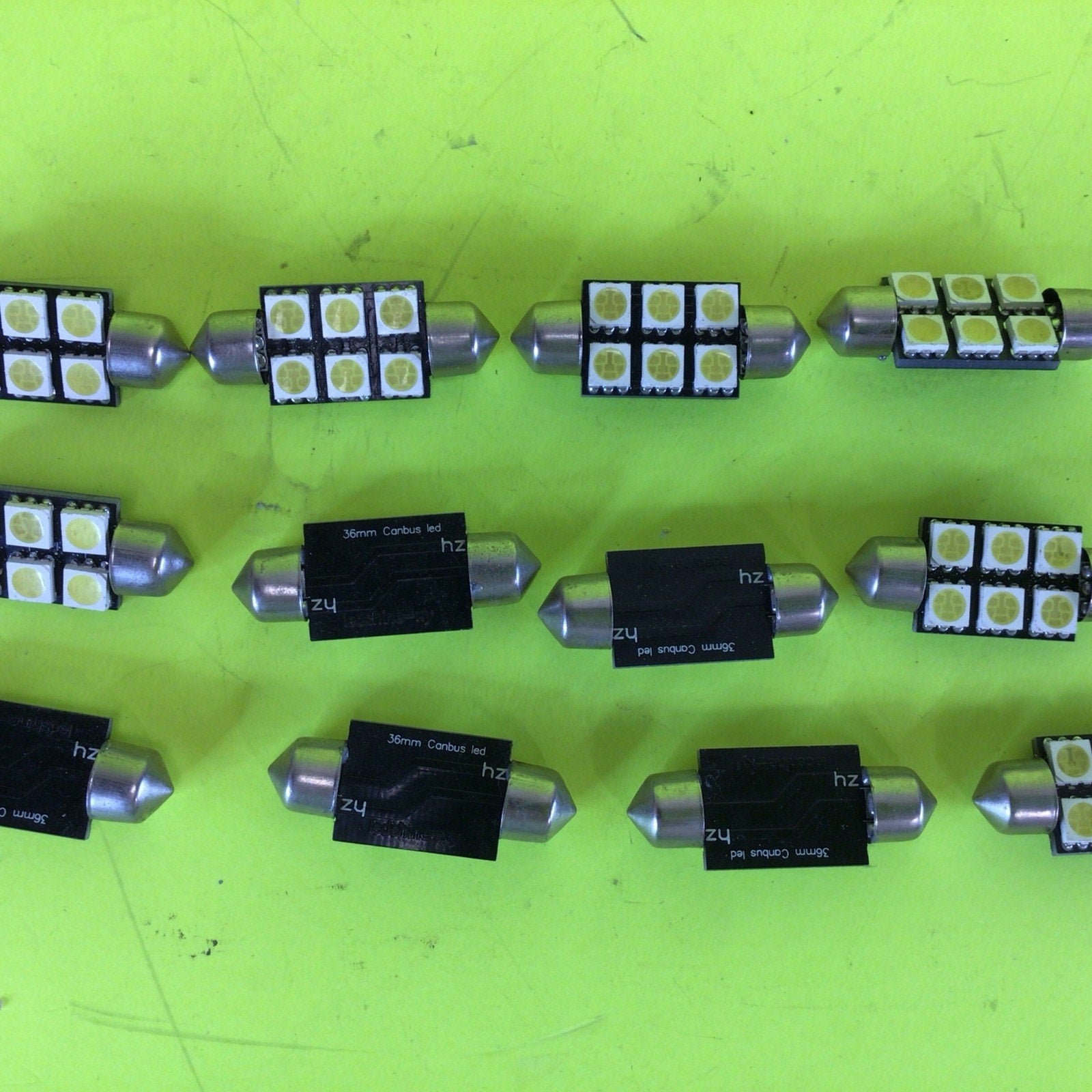 12 Pack of CANBUS Festoon 36mm 6 LED 5050SMD White Bulb Lamp