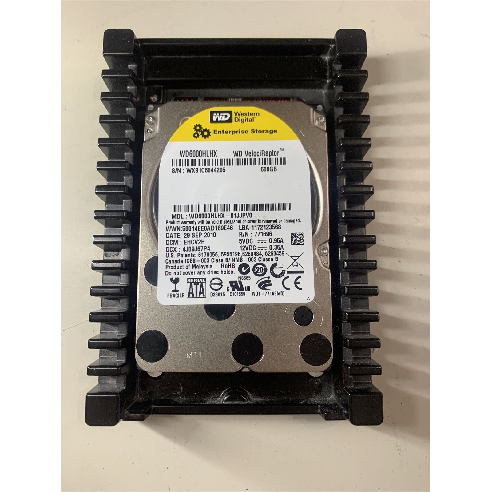 Western Digital VelociRaptor 600GB SATAIII 2.5” Hard Drive WD6000HLHX -01JJPV0