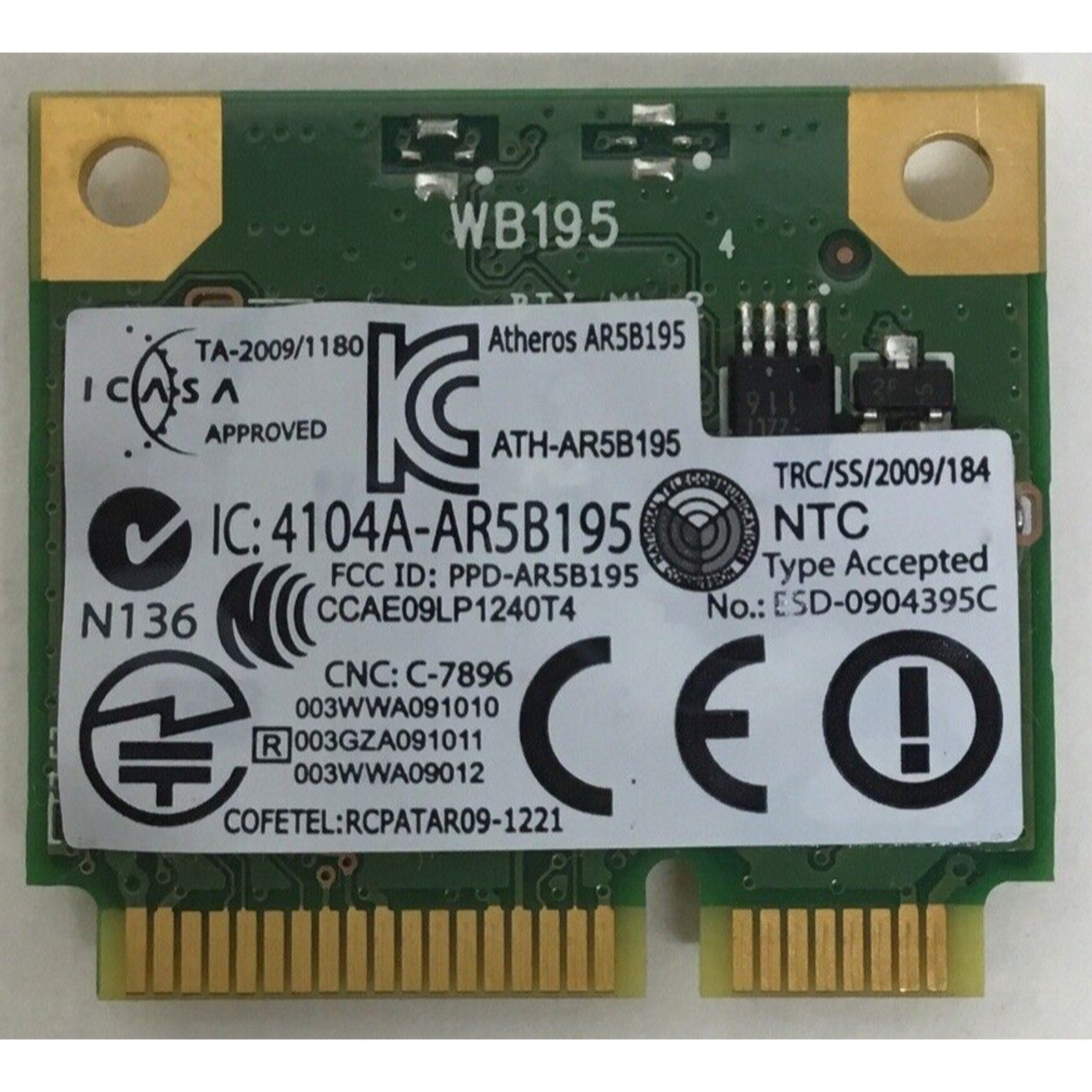 Dell Vostro V130 130 0FJJTN DW1702 Athero Wireless WiFi 802.11 b/g/n BlueTooth