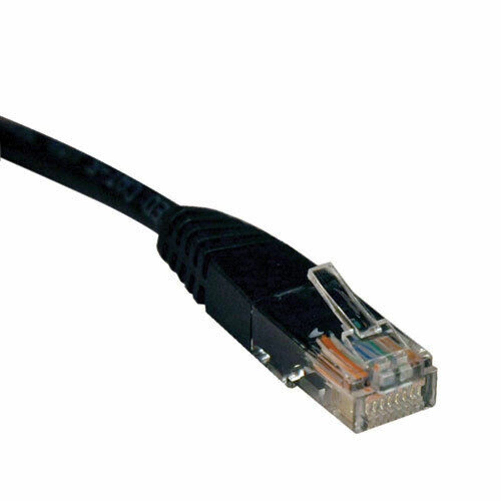 Tripp Lite N002-001-BK 1ft RJ45 Cat5e Ethernet Cable Cord - Black - 1 Foot