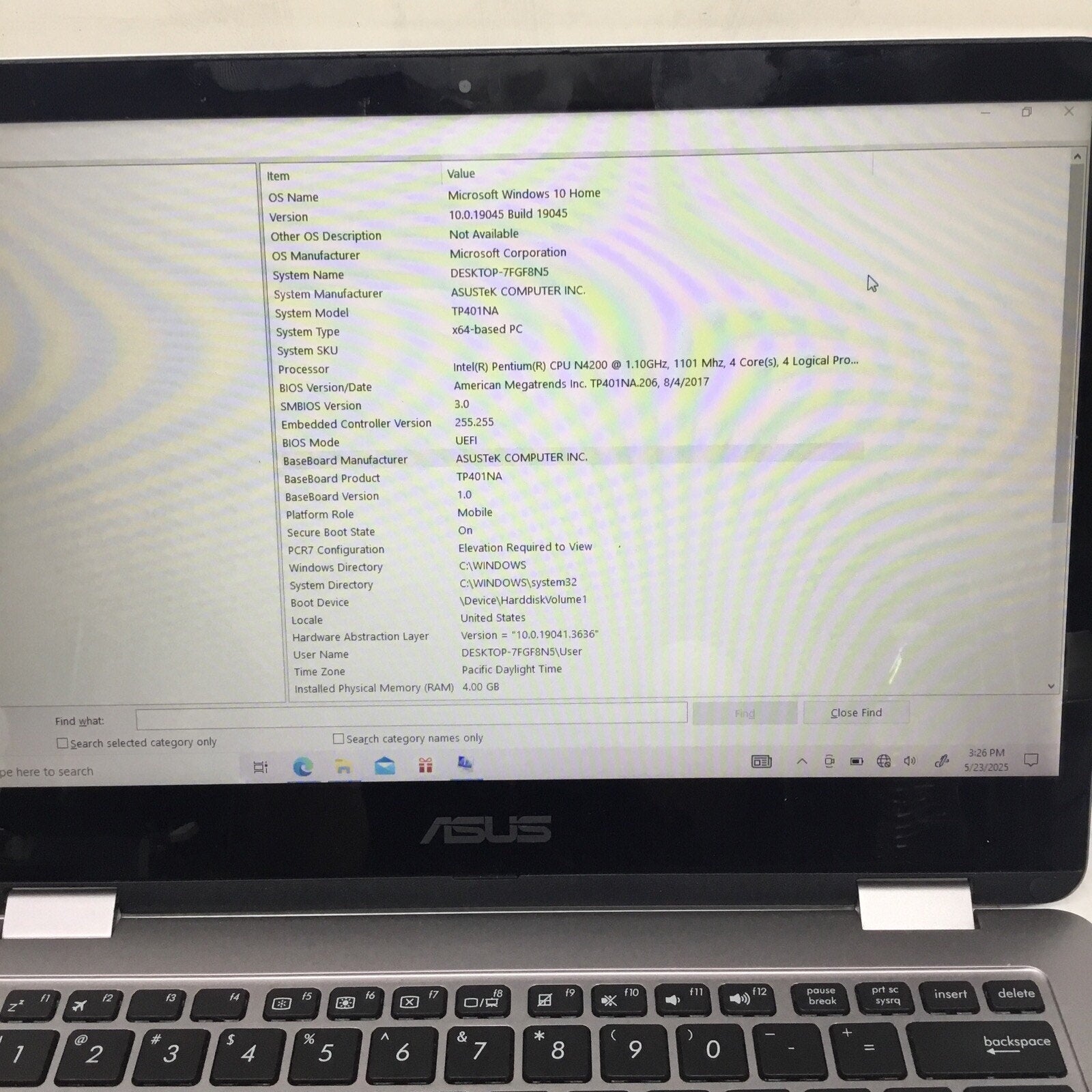ASUS VivoBook Flip 14 2-in-1 Intel Pentium N4200 4GB RAM 64GB SSD 16" FHD W10