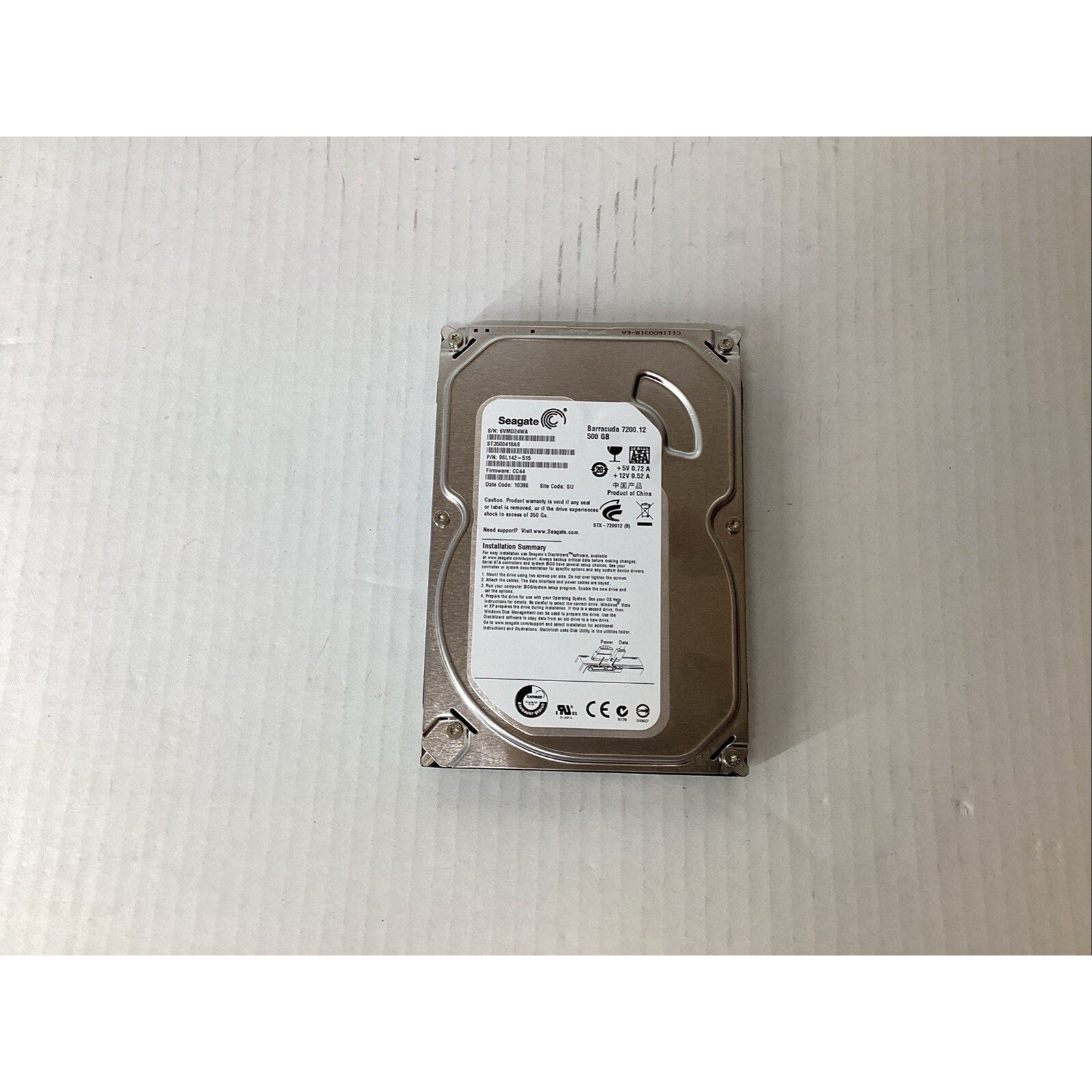 Seagate Barracuda 7200.12 ST3500418AS 500GB 9SL142-515 Hard Drive