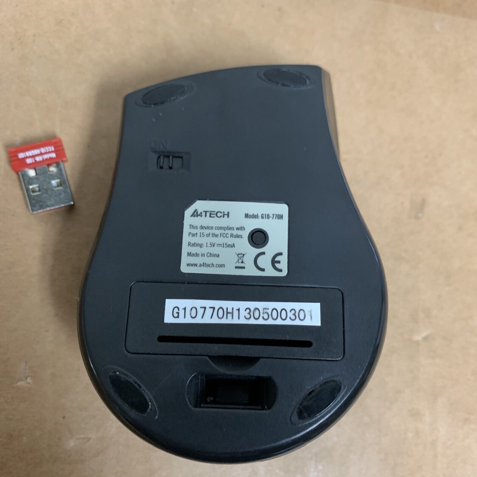 A4tech G10-770H Black USB Wireless Optical 2000 Dpi Mouse With Dongle