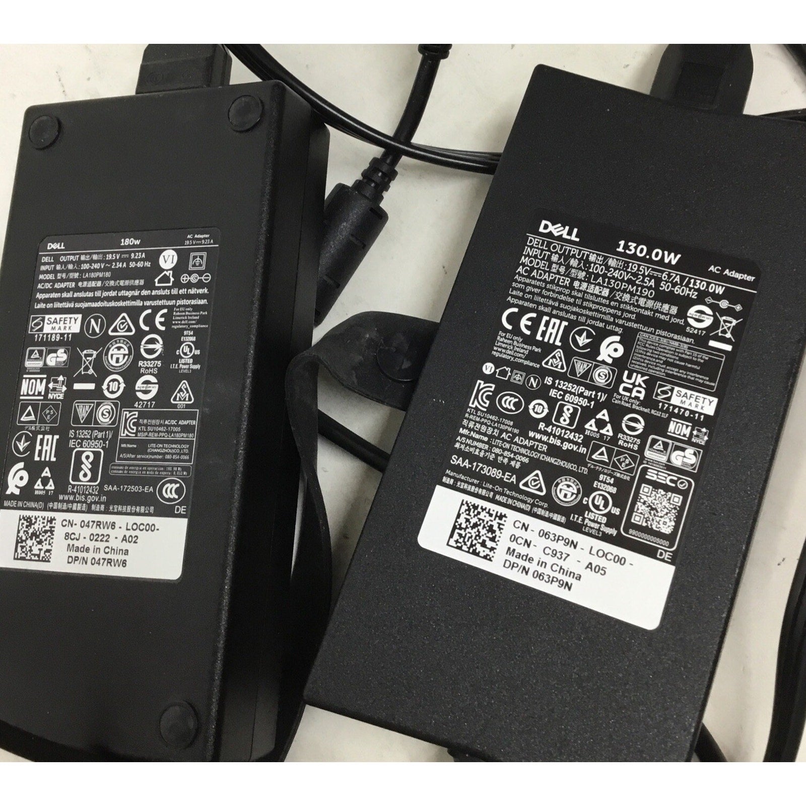 Lot of2 Dell k17a Docking Station 130W AC Adapter Mini DP to HDMI + Adapters