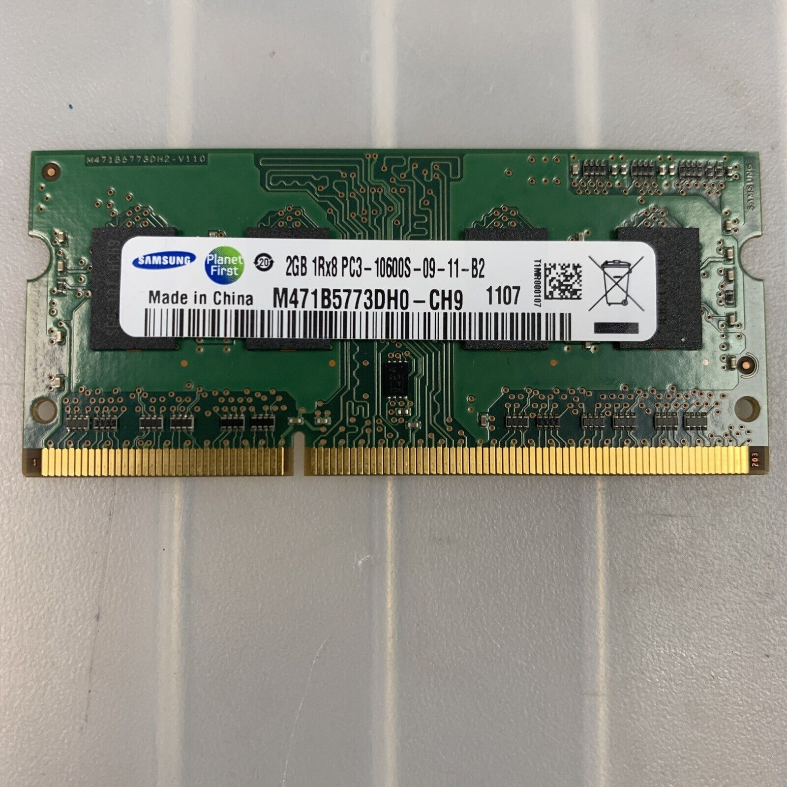 Samsung M471B5773DH0-CH9 2GB DDR3 1333 MHz DDR3 SDRAM Sodimm Memory #B5