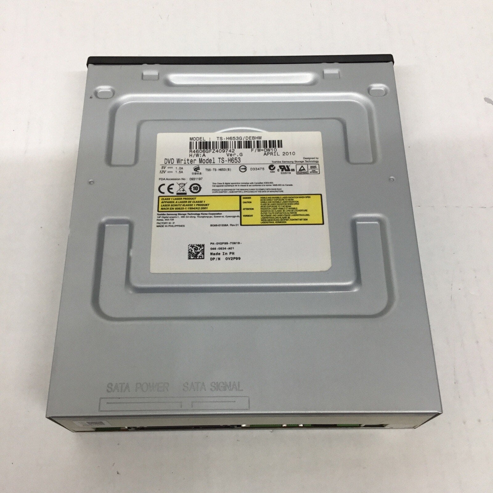 TS-H653 TS-H653G / DEBH Ver G DVD-RW / CD-RW Internal Drive Dell 0V2P99
