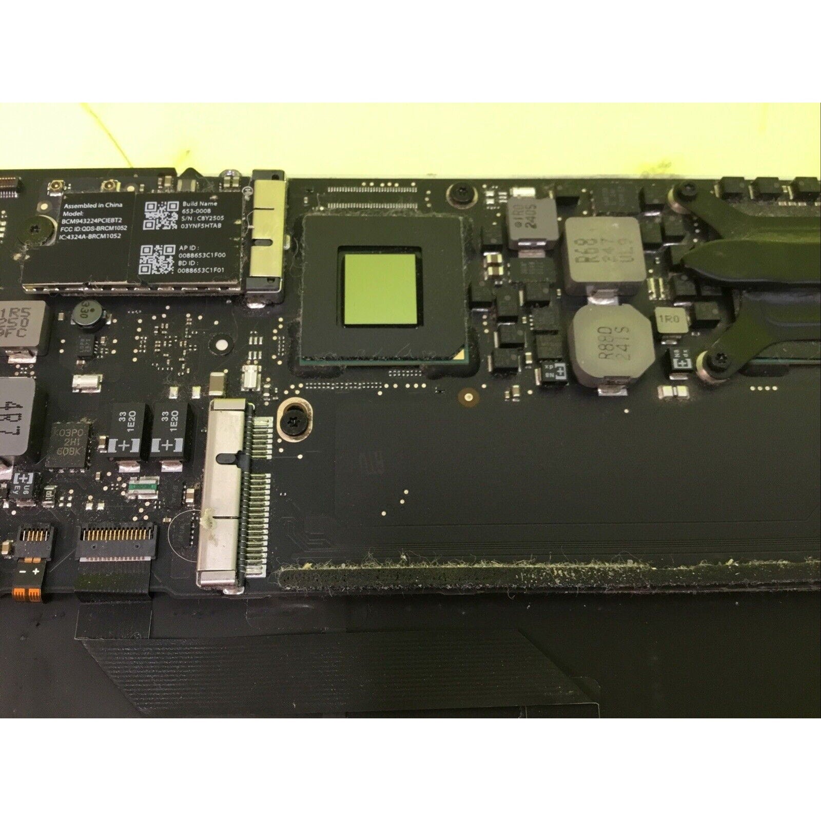 FOR PARTS Apple MacBook Air 13" A1466 Palmrest Assembly and Motherboard