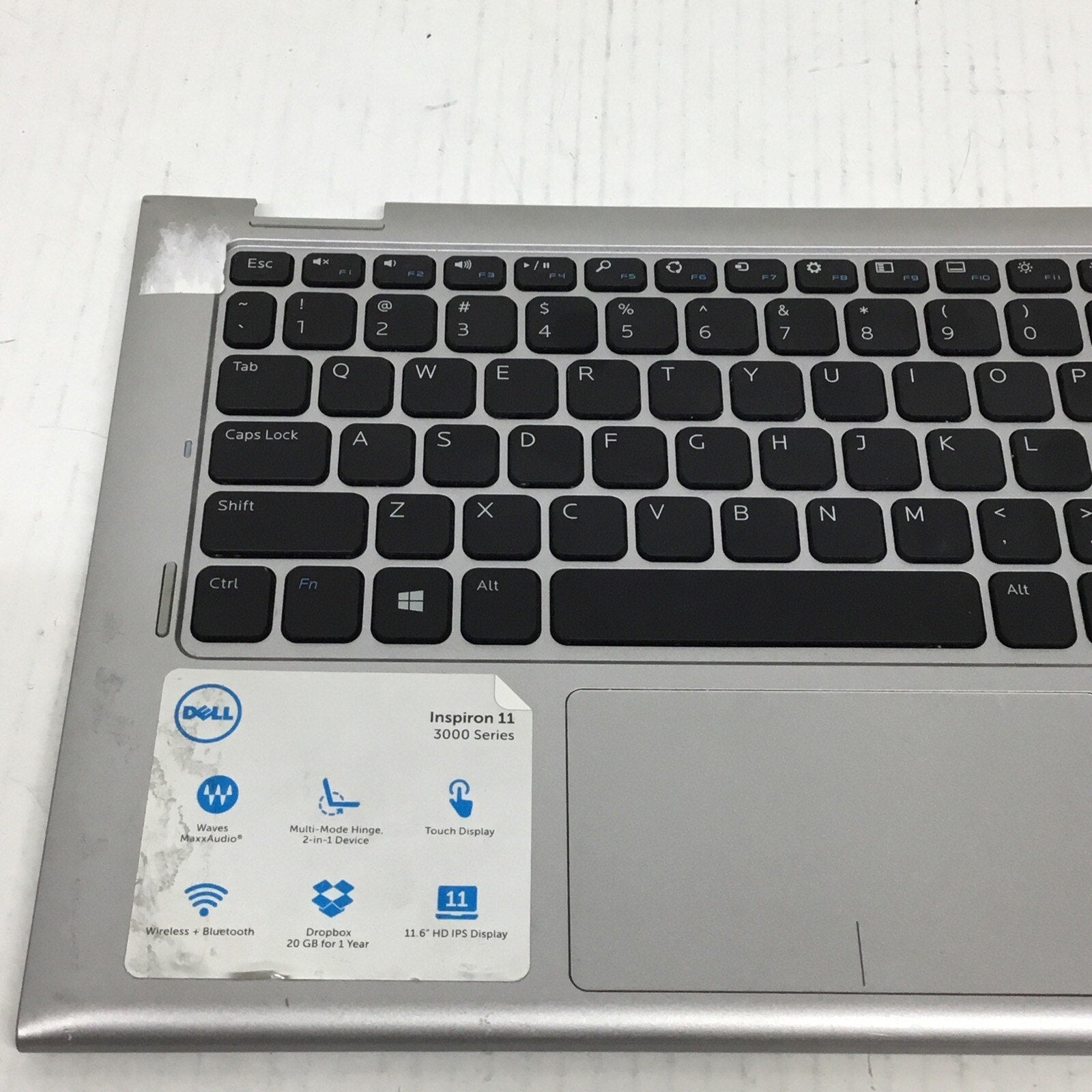 7W4K6 Dell Inspiron 11 3147 3148 Laptop Palmrest W/ Keyboard & Touchpad