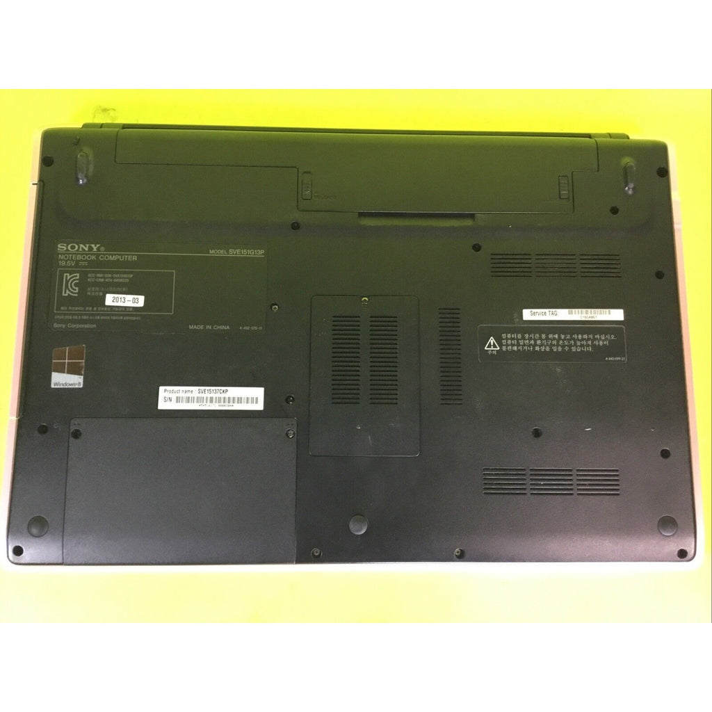 Sony Vaio SVE15137CKP Core i5 CPU 4GB RAM NO HDD FOR PARTS or REPAIR