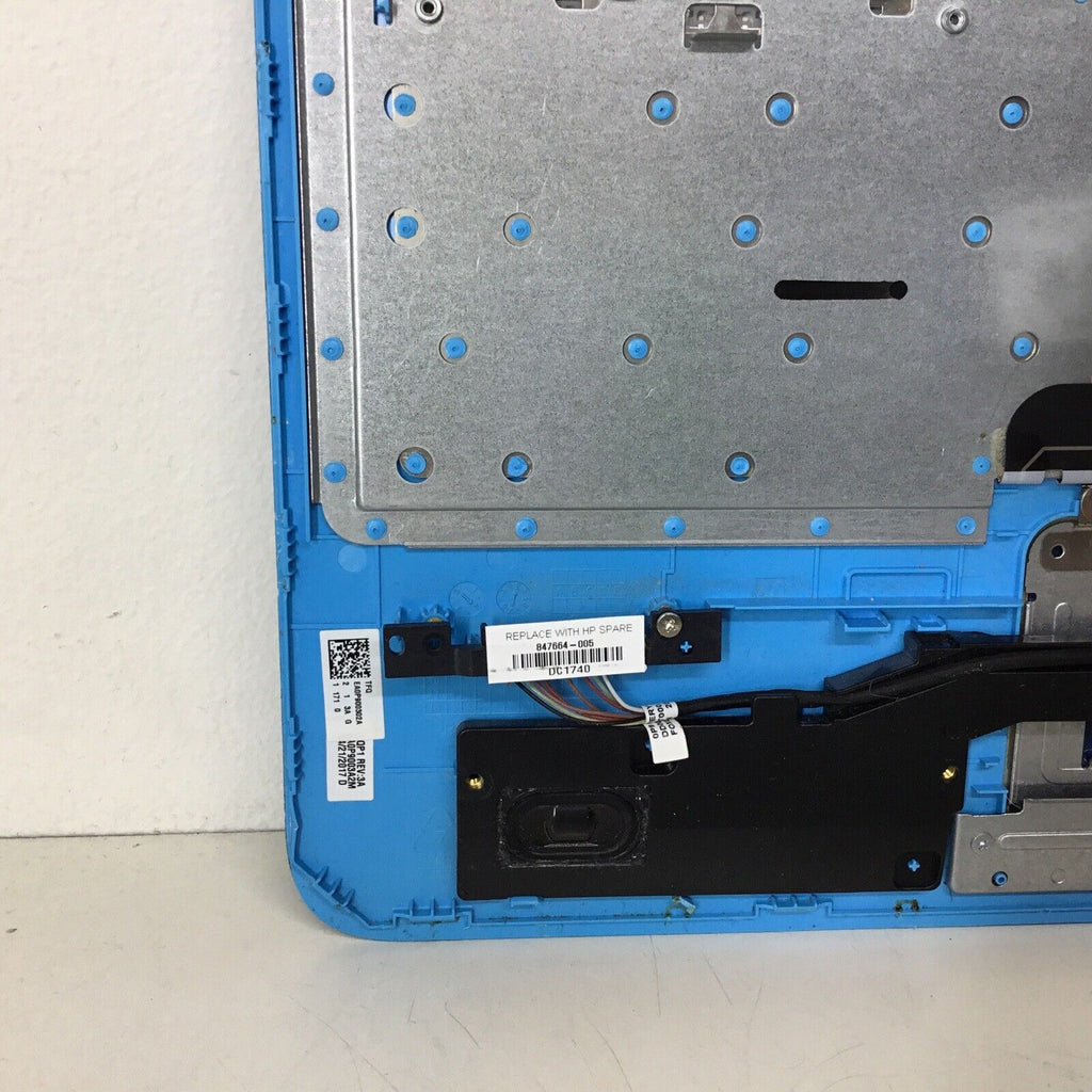 HP Stream 14-AX010WM Palm Rest, Touchpad, Speaker and Keyboard Blue