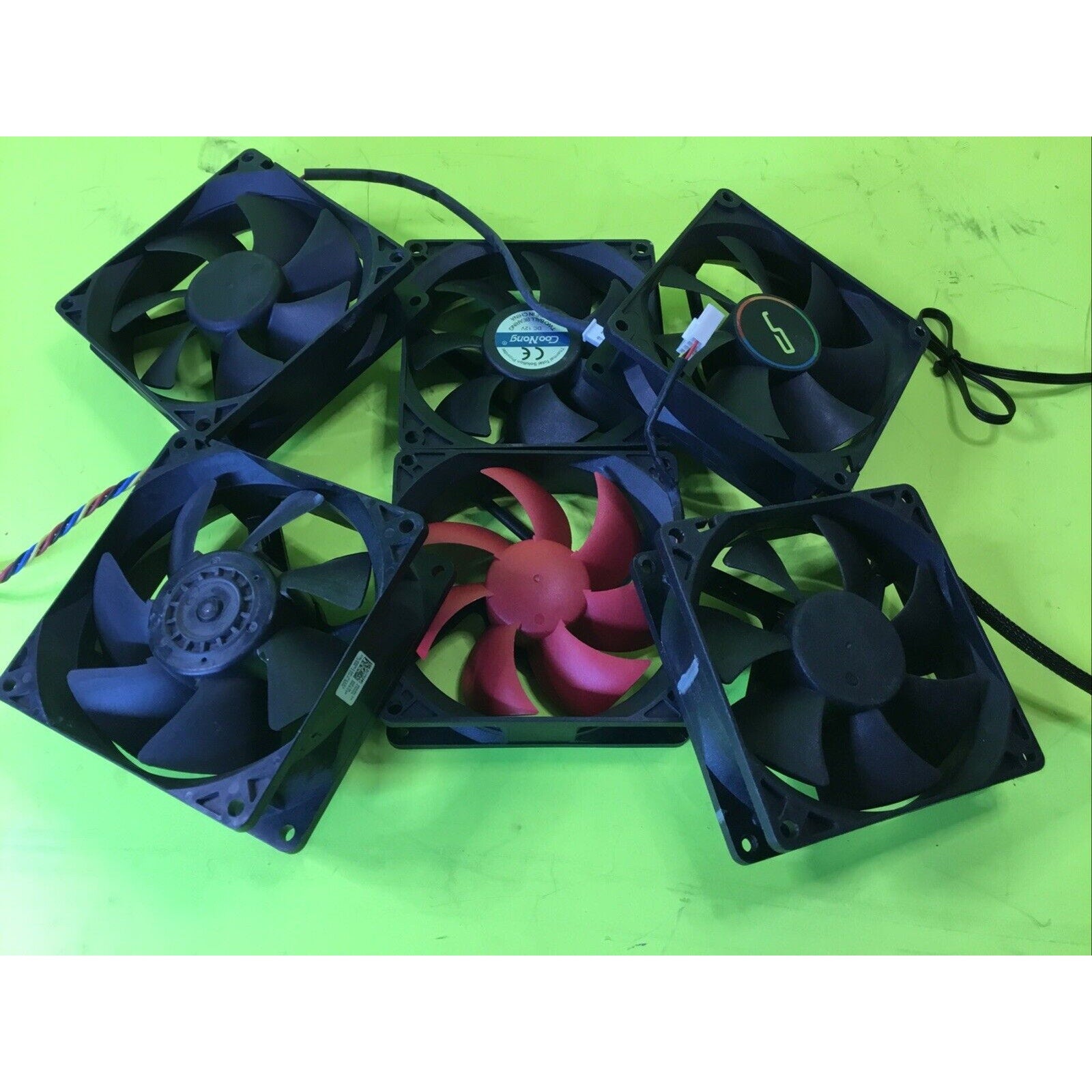 Lot of 6 92mm PC Cooling Fans