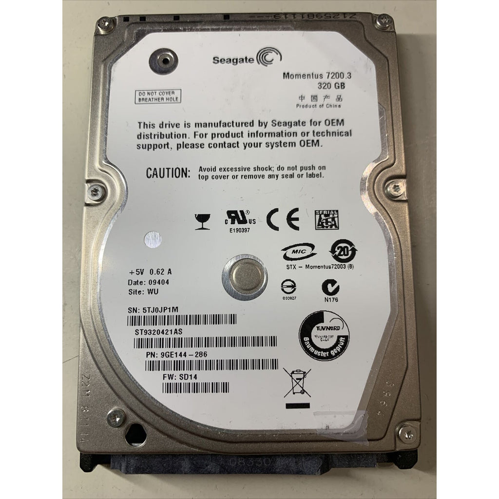 Seagate ST9320421AS 9GE144-286 FW:SD14 WU 320gb 2.5" Sata Laptop Hard Drive