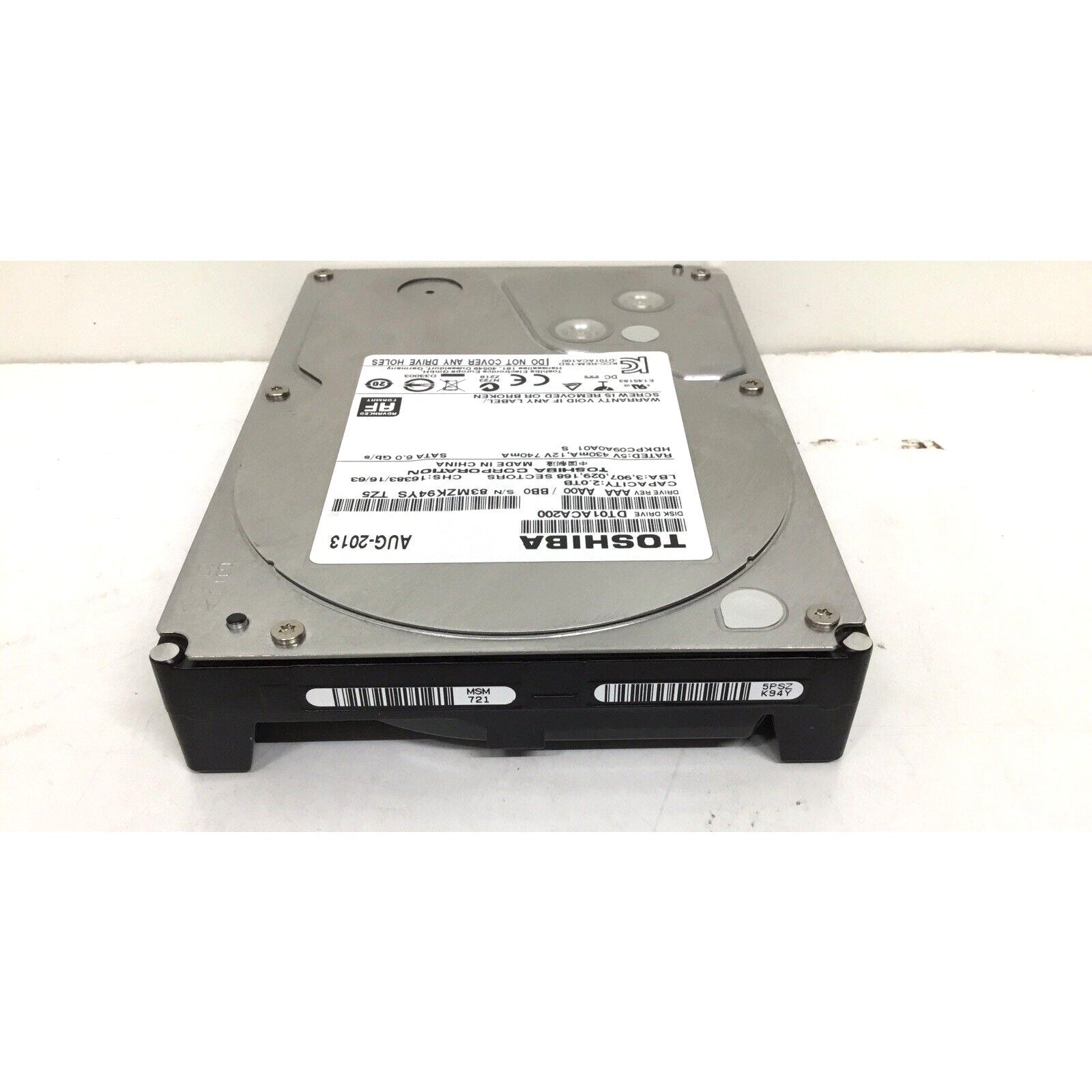 Toshiba 2TB HDD 7200RPM 64MB Cache SATA III 6.0Gb/s 3.5" Hard Drive DT01ACA200