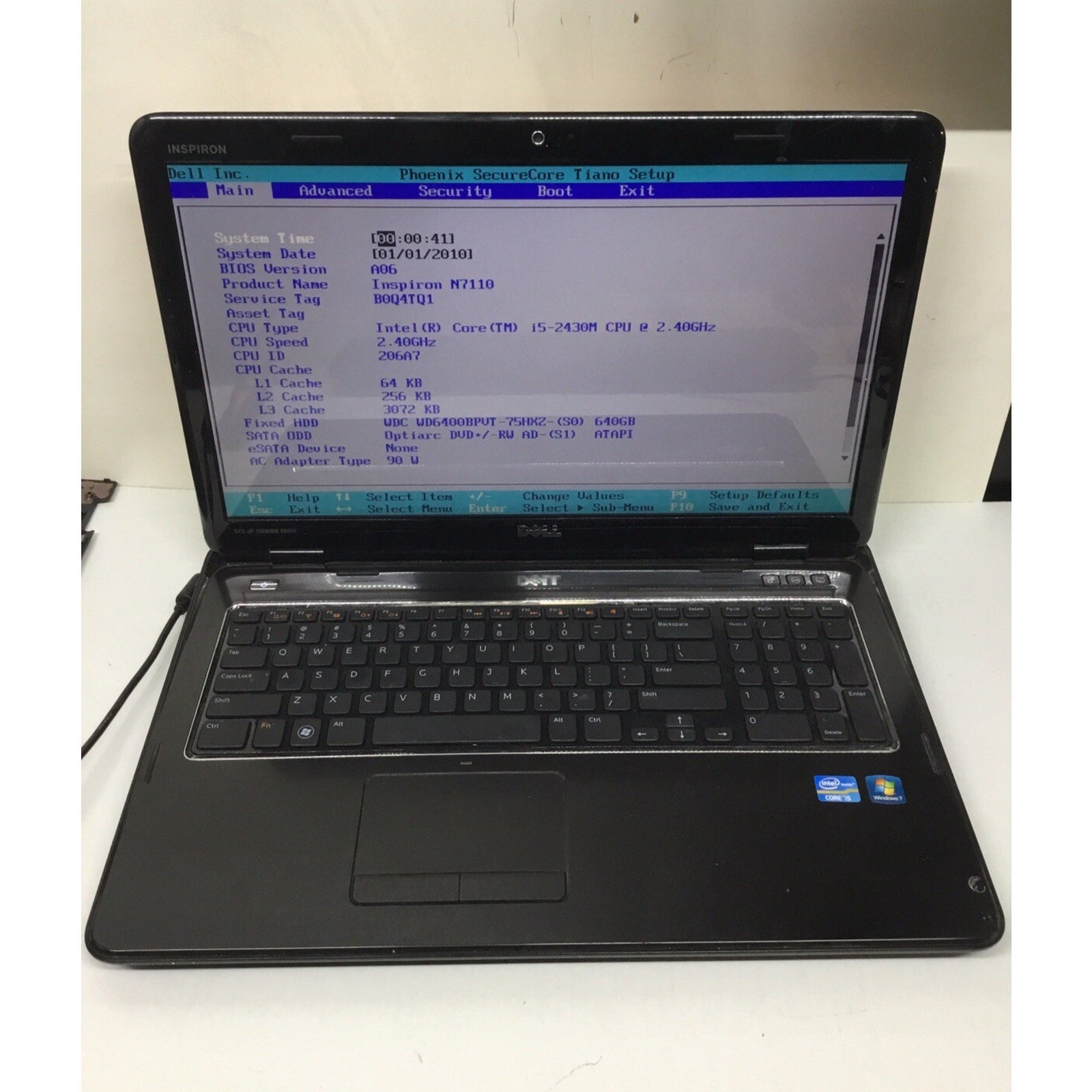 DELL INSPIRON N7110 Laptop, PARTS ONLY i5-2430m 2.40GHz 17"