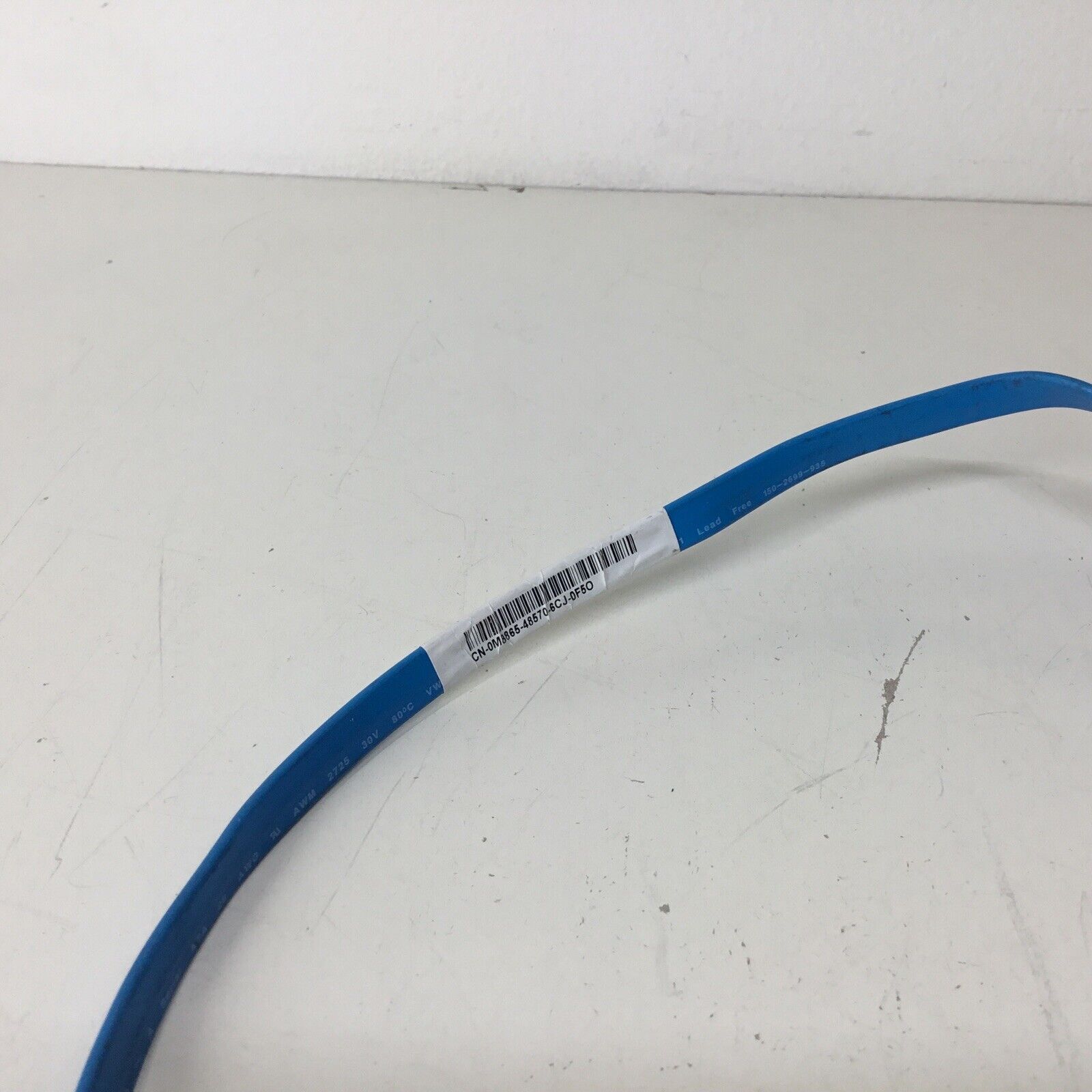 Lot Of 6 - Dell 23" SATA Hard Drive Data Cable Right Angle - Blue M8865 0M8865