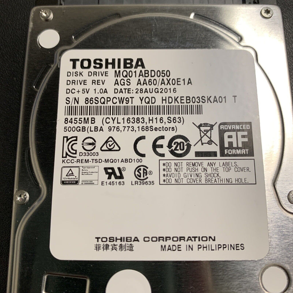 Toshiba 500GB 5400RPM 8MB Cache 9.5mm SATA 3.0Gb/s 2.5" Notebook Hard Drive