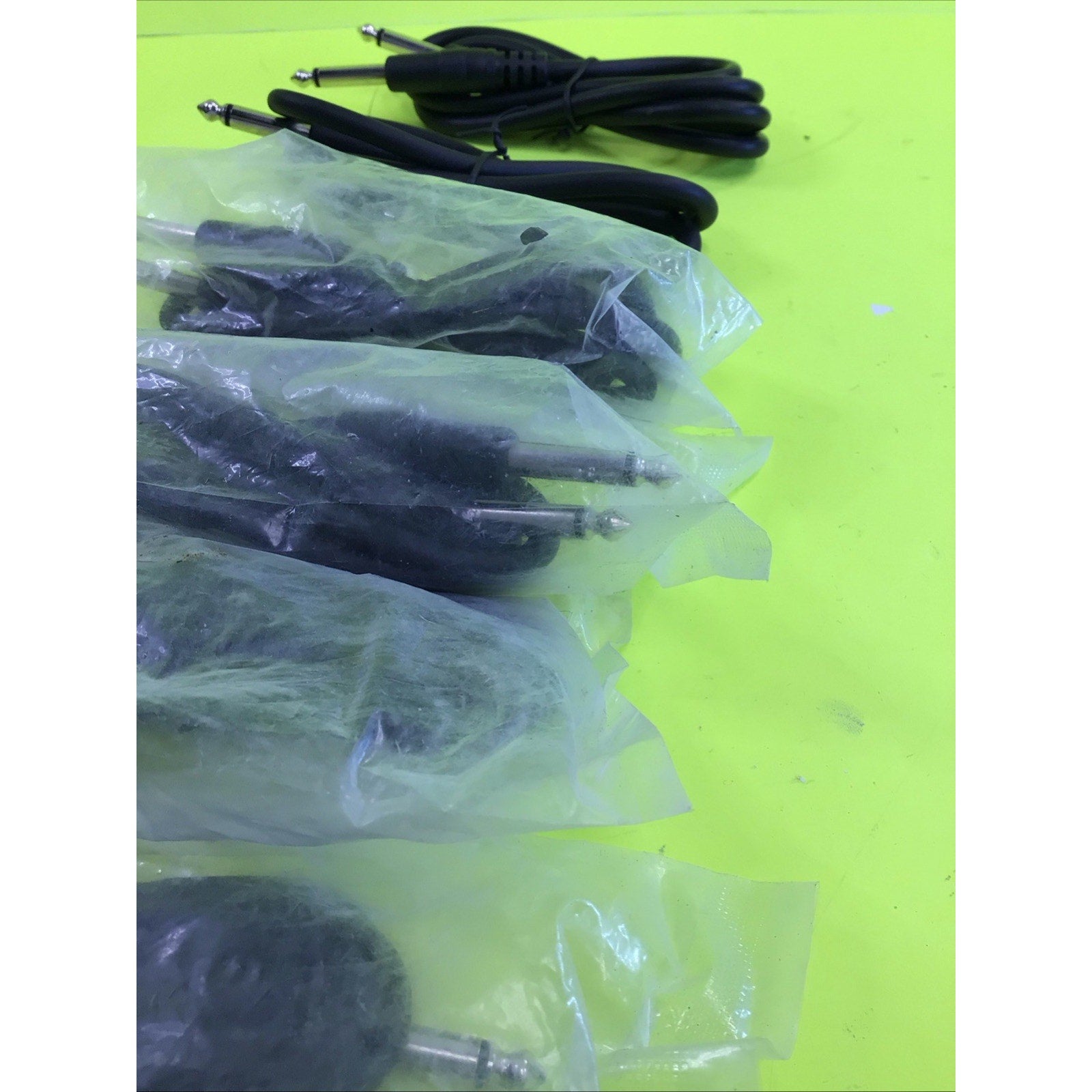 6 Pack of 1/4" Mono Male to Male 3ft Audio Patch Cable Guitar AMP Speaker PA