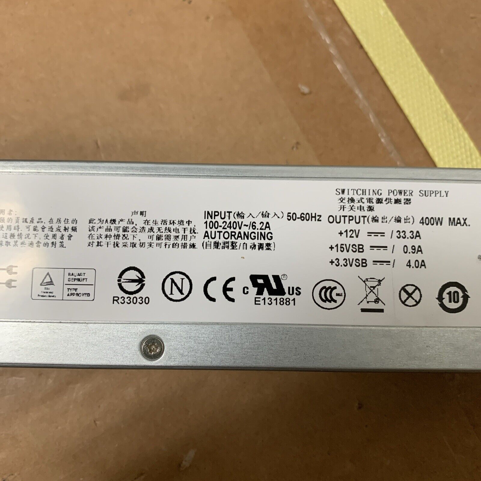 Dell 0CX357 D400P-01 Server Power Supply 400W PowerEdge