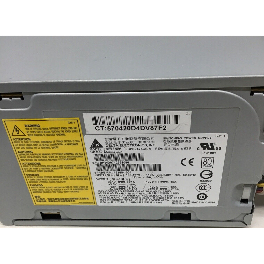 HP 475 W Power Supply Delta DPS-475CBA 450937-001