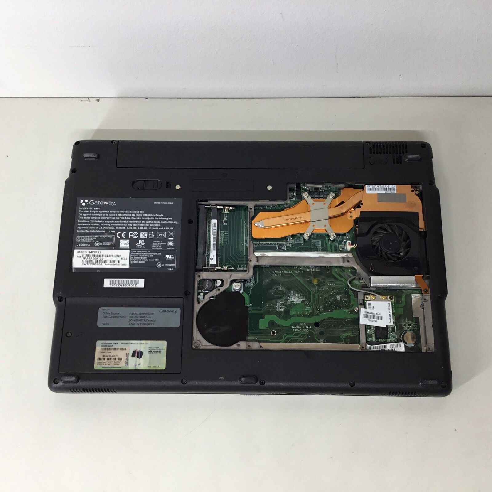 Gateway MX9711 PA6A Laptop Intel T2060 100GB - For Parts