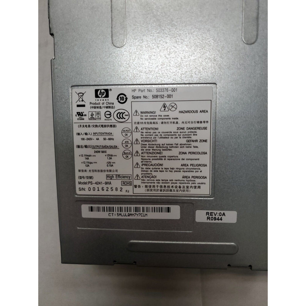 HP PS-4241-9HA - 240W Power Supply For HP Elite 8000 8100 8200 SFF Pro 6000 SFF