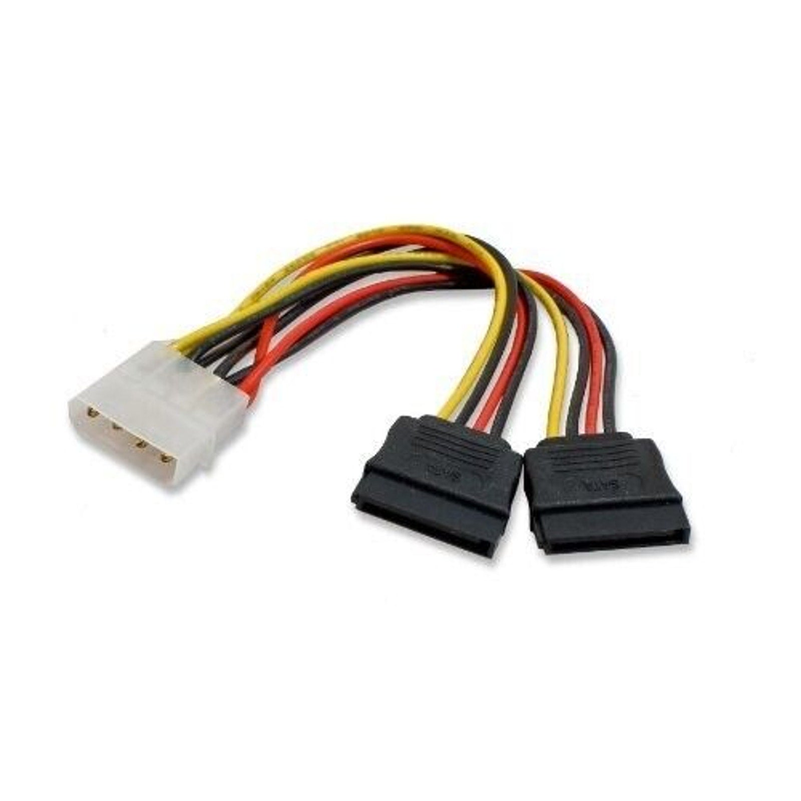 Syba SY-CAB40007 5.5" Male 4-Pin LP4 to 2x SATA Power Cable
