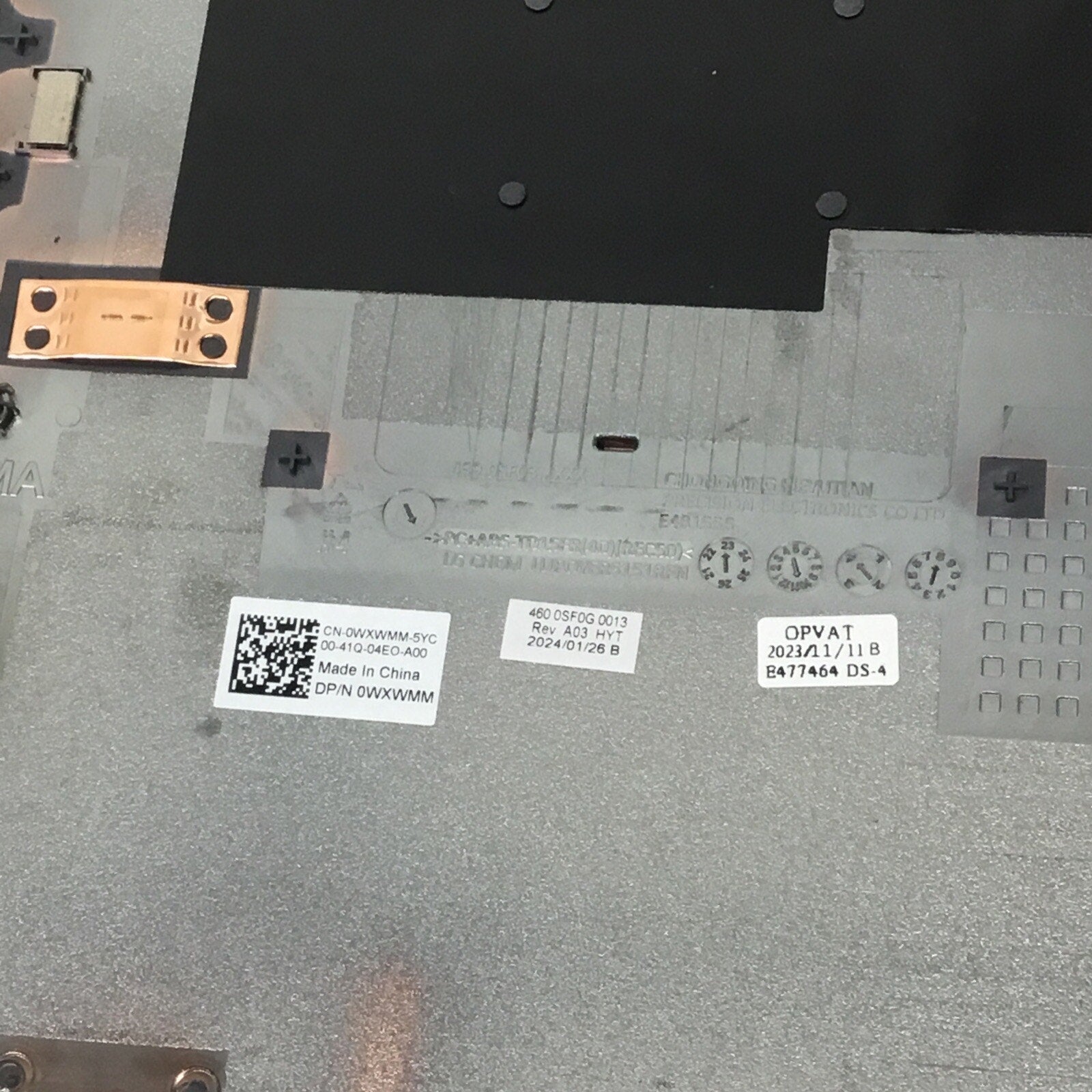 Dell Latitude 3440 Bottom Case Cover D Case Shell, Color Black P/N : 0WXWMM