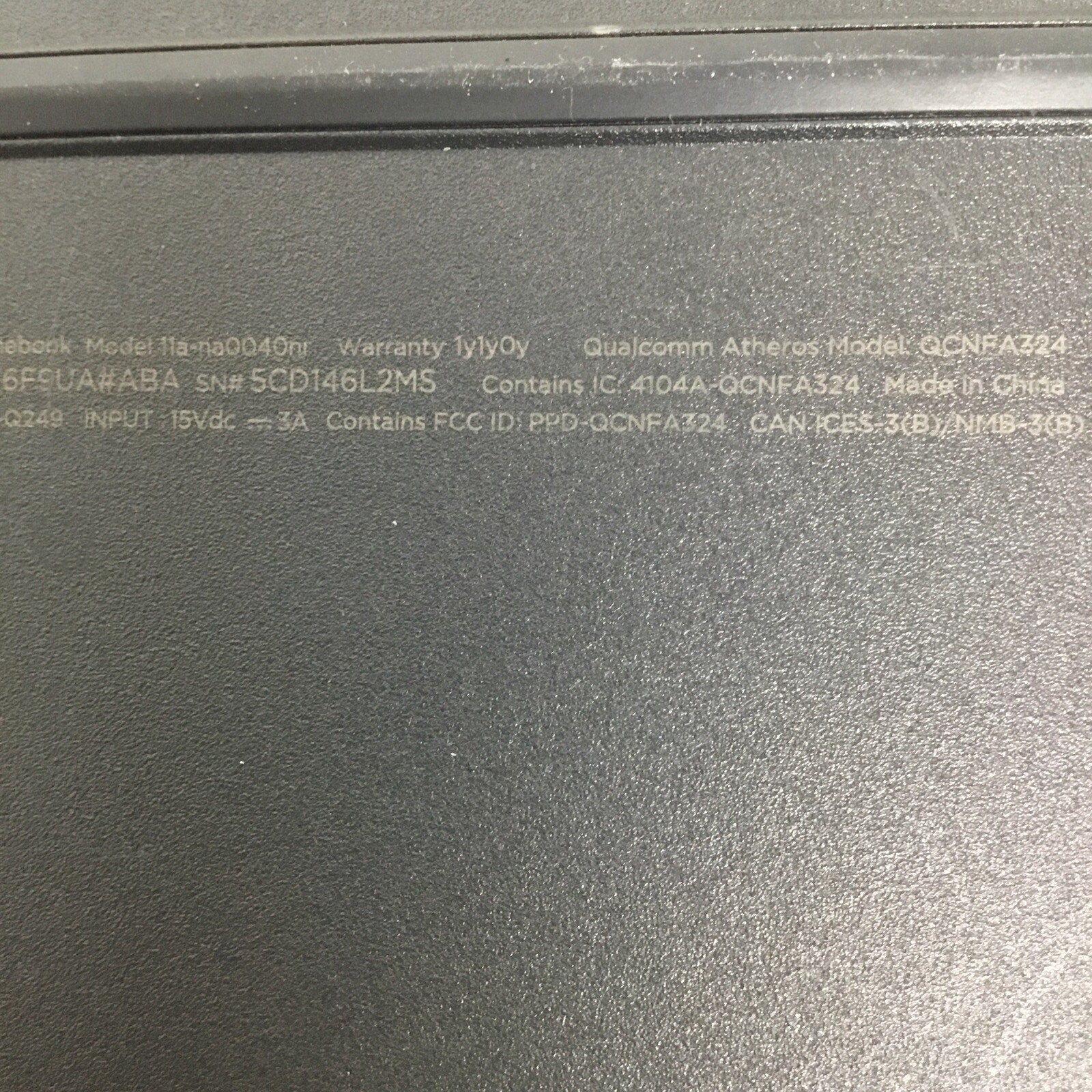 HP Chromebook 11 | 11.6" 11a-na0010nr | For Parts