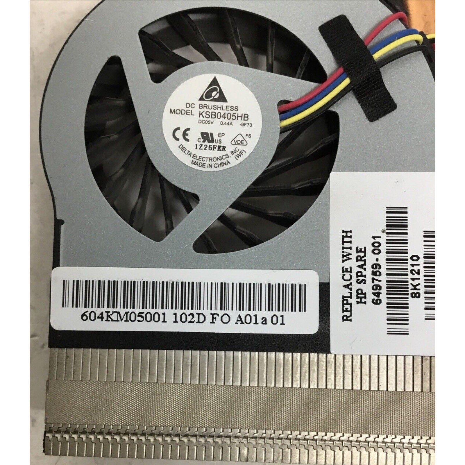 HP EliteBook 2760p Laptop Cooling Fan & Heatsink 649759-001