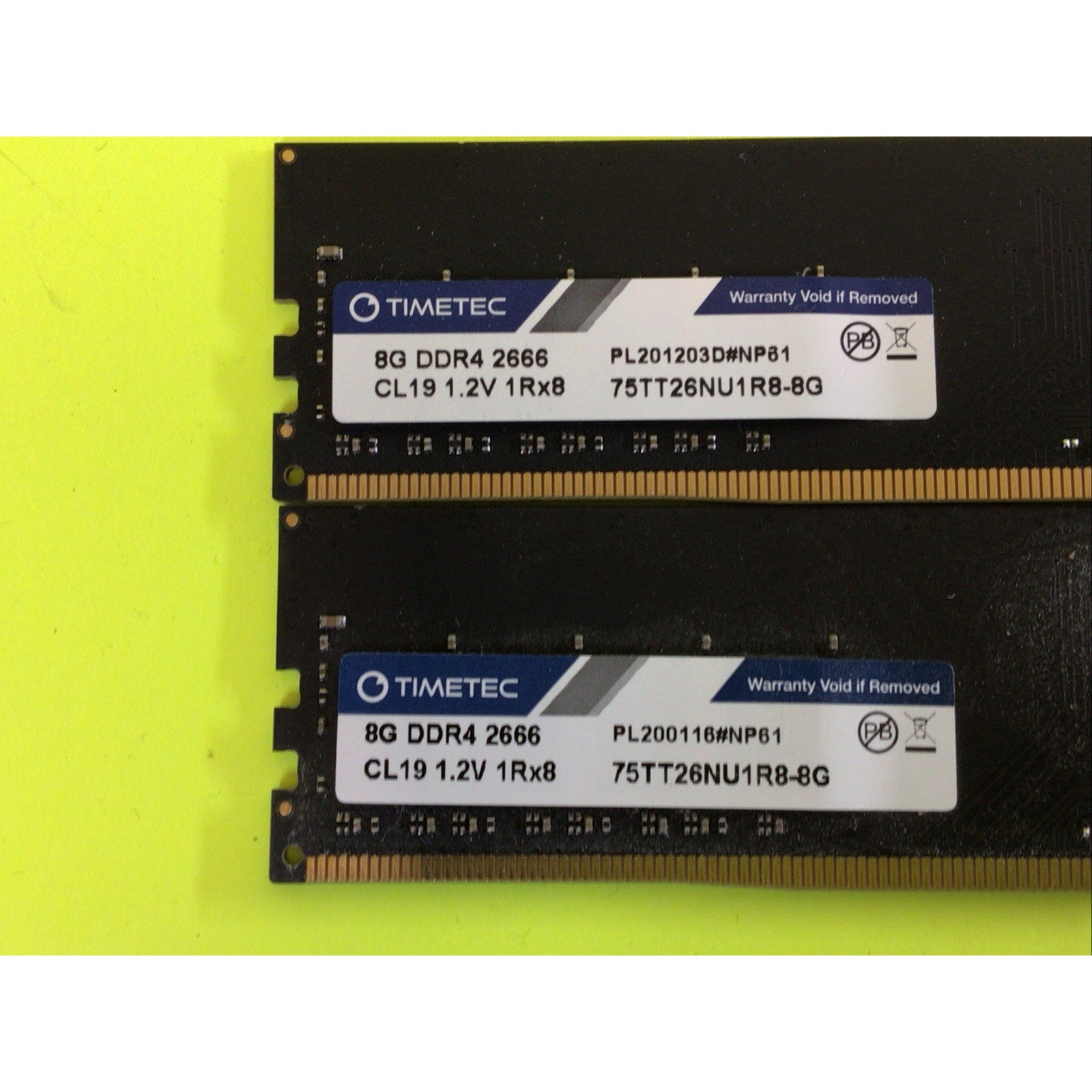 Timetec 16GB DDR4 2666MHz PC4-21300 Non-ECC Unbuffered 1.2V CL19 2Rx8